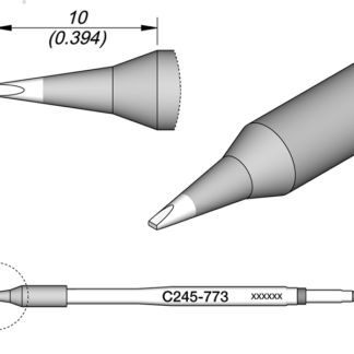 JBC C245773 Cartridge Chisel 0.8 x 0.3
