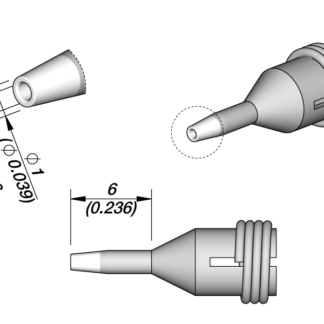 JBC C360001 Cartridge Through hole desoldering Ø 0.6