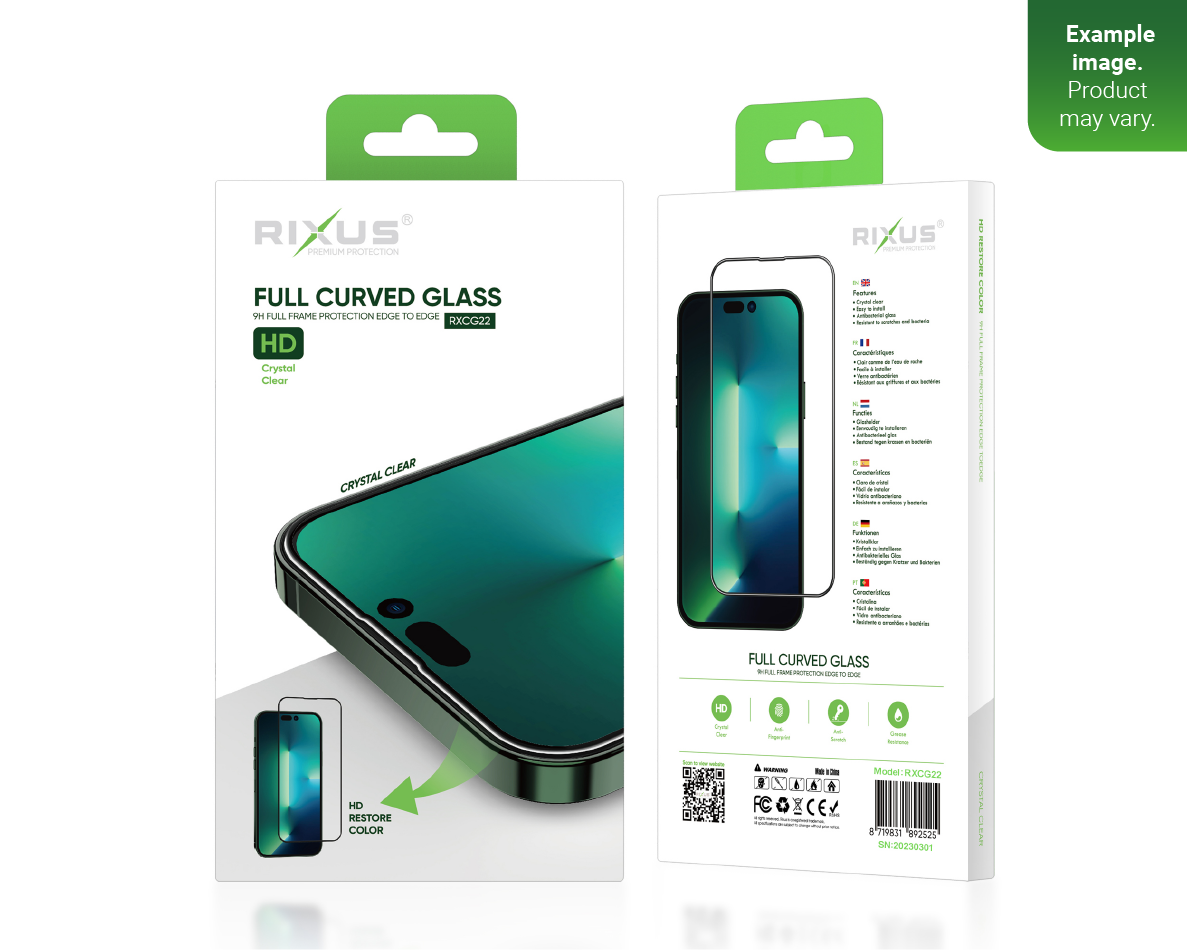 Rixus Clear HD Full Curved Edge Panzerglas für Samsung Galaxy A50, A50S