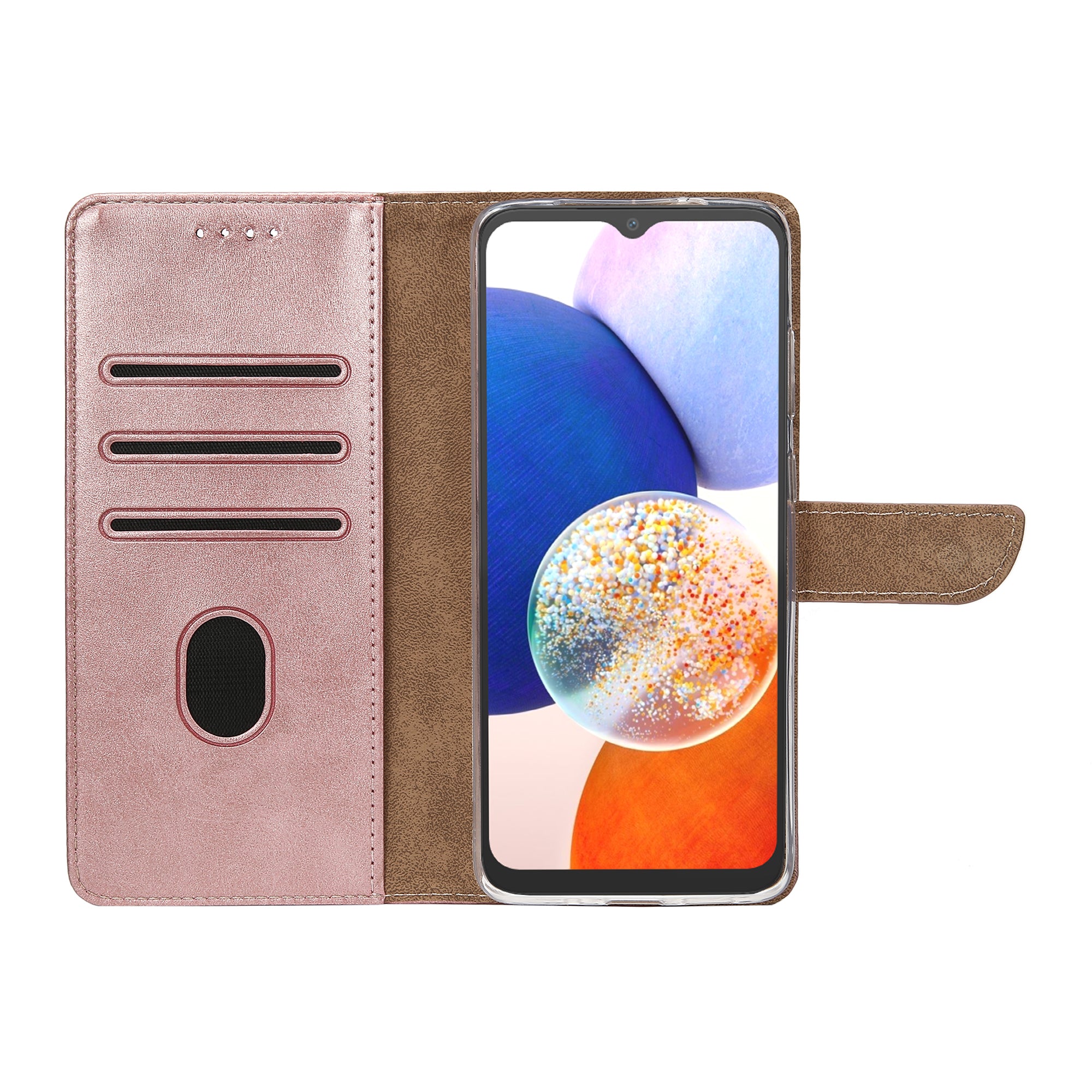 Rixus Buchhülle für Samsung Galaxy A14 5G Pink – Bild 5