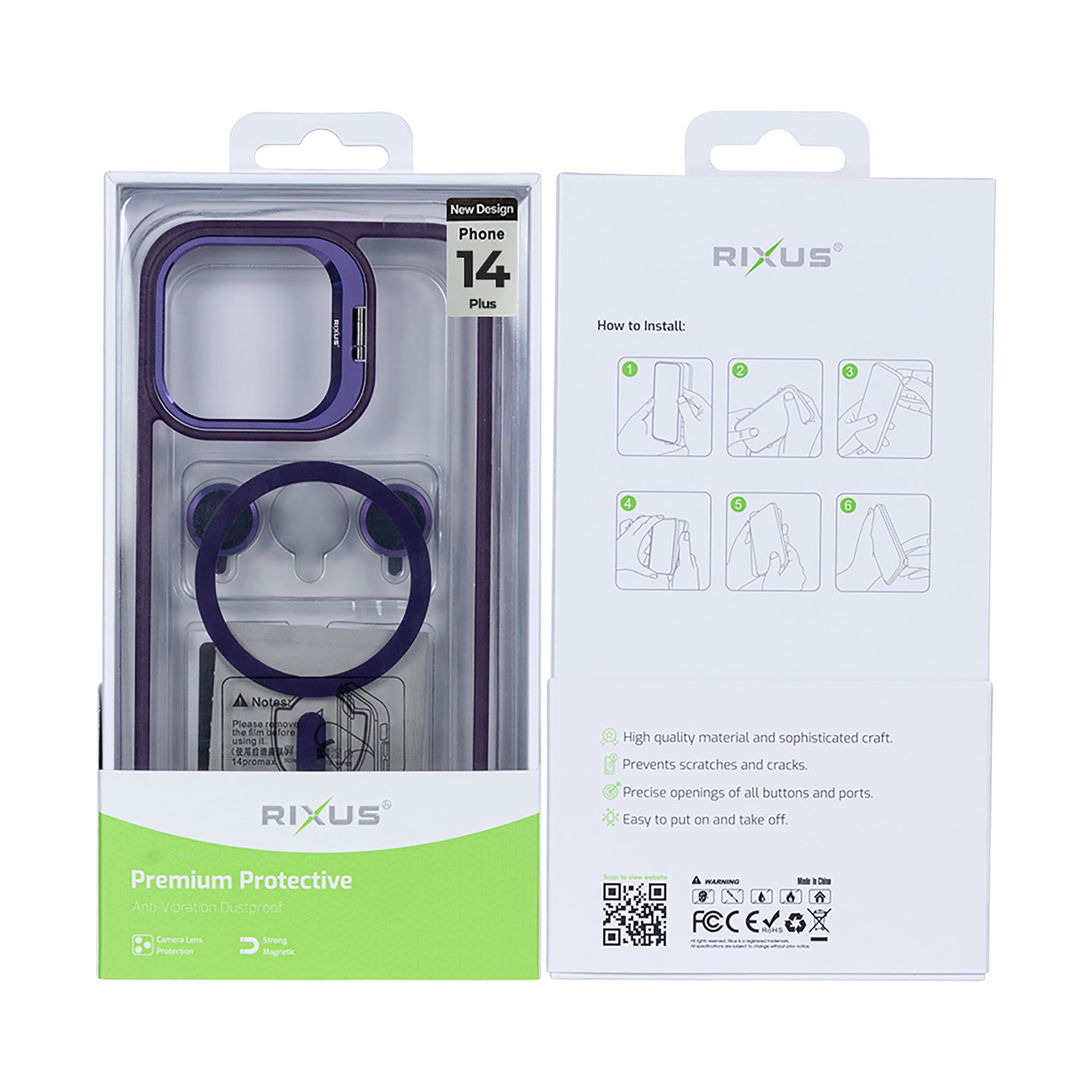 Rixus Classic 03 Hülle mit MagSafe kompatibel für Apple iPhone 14 Plus Deep Purple – Bild 5
