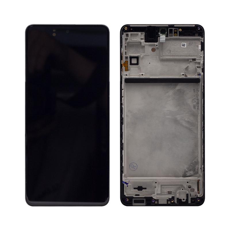 Samsung Galaxy M51 M515F Display und Touchscreen-Digitizer mit Rahmen Black OEM – Bild 3