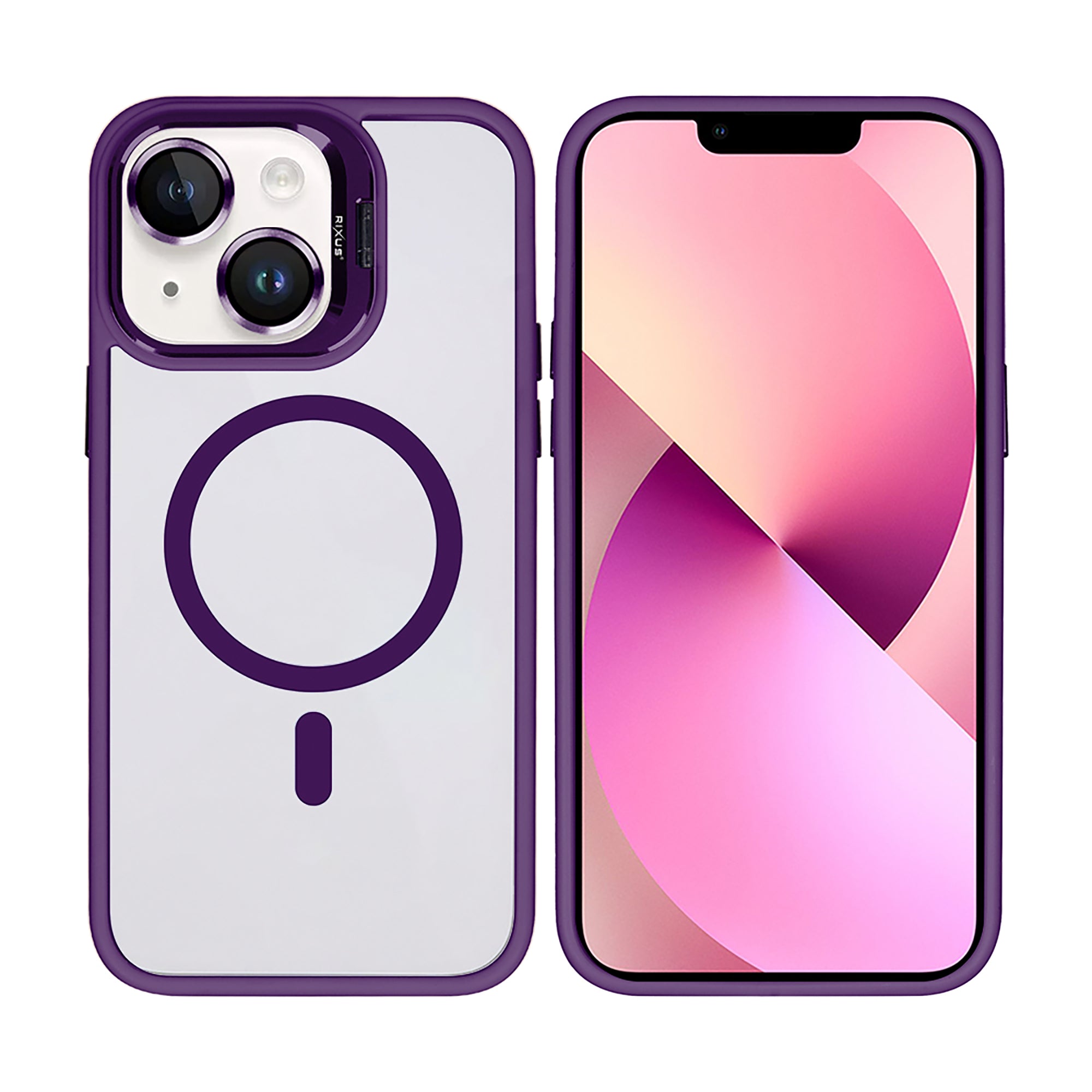 Rixus Classic 03 Hülle mit MagSafe kompatibel für Apple iPhone 13 Deep Purple – Bild 3