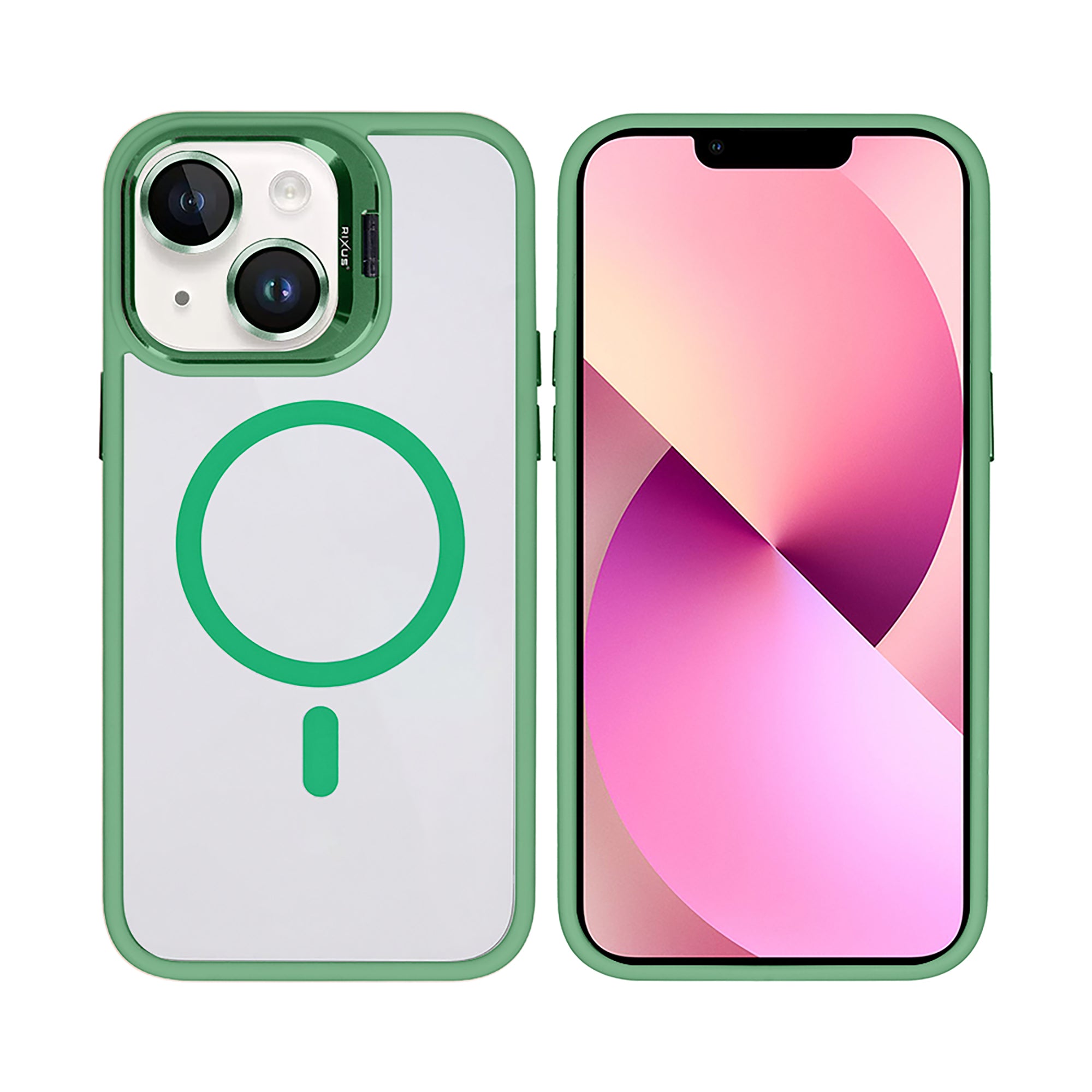 Rixus Classic 03 Hülle mit MagSafe kompatibel für Apple iPhone 13 Light Green – Bild 3