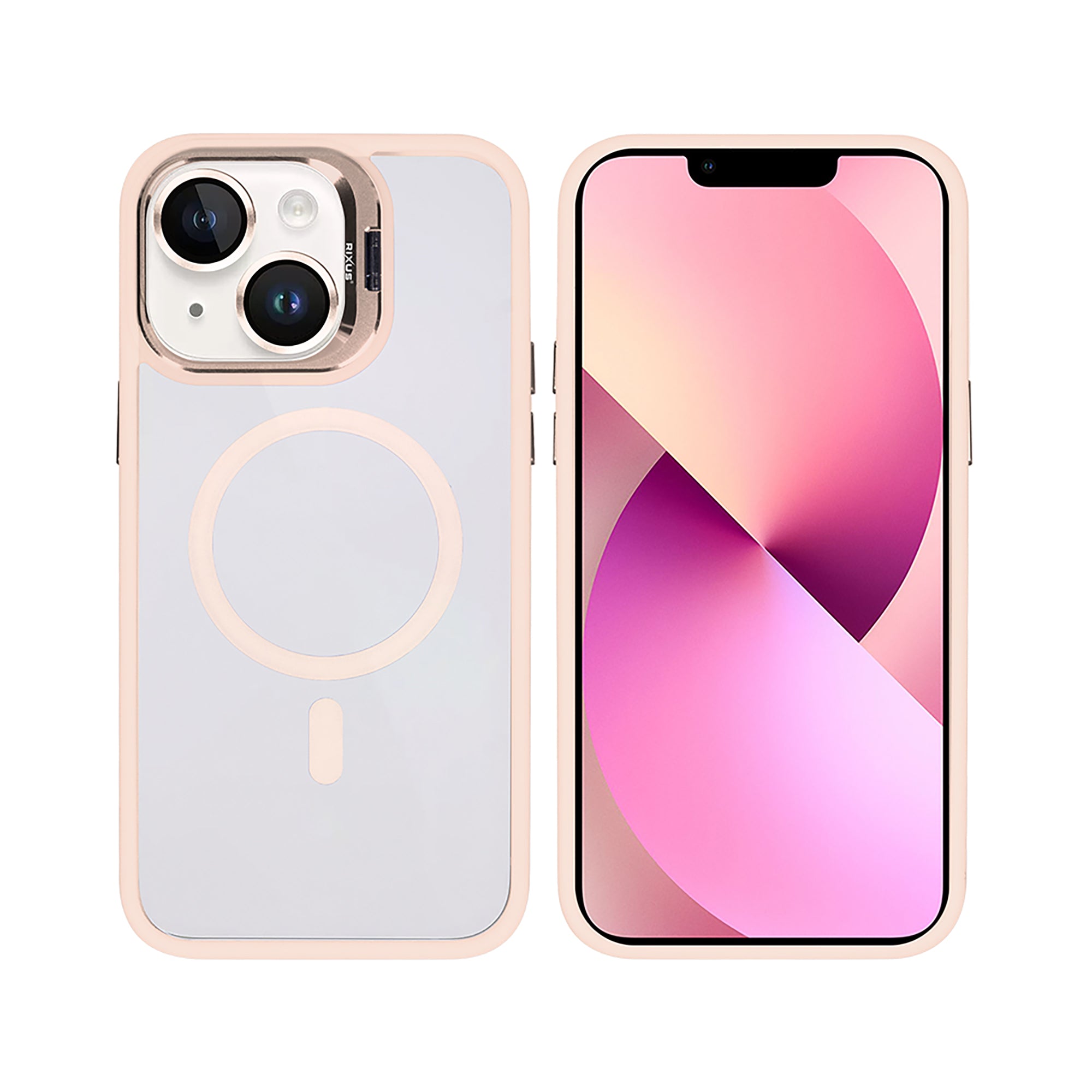 Rixus Classic 03 Hülle mit MagSafe kompatibel für Apple iPhone 13 Light Pink – Bild 3