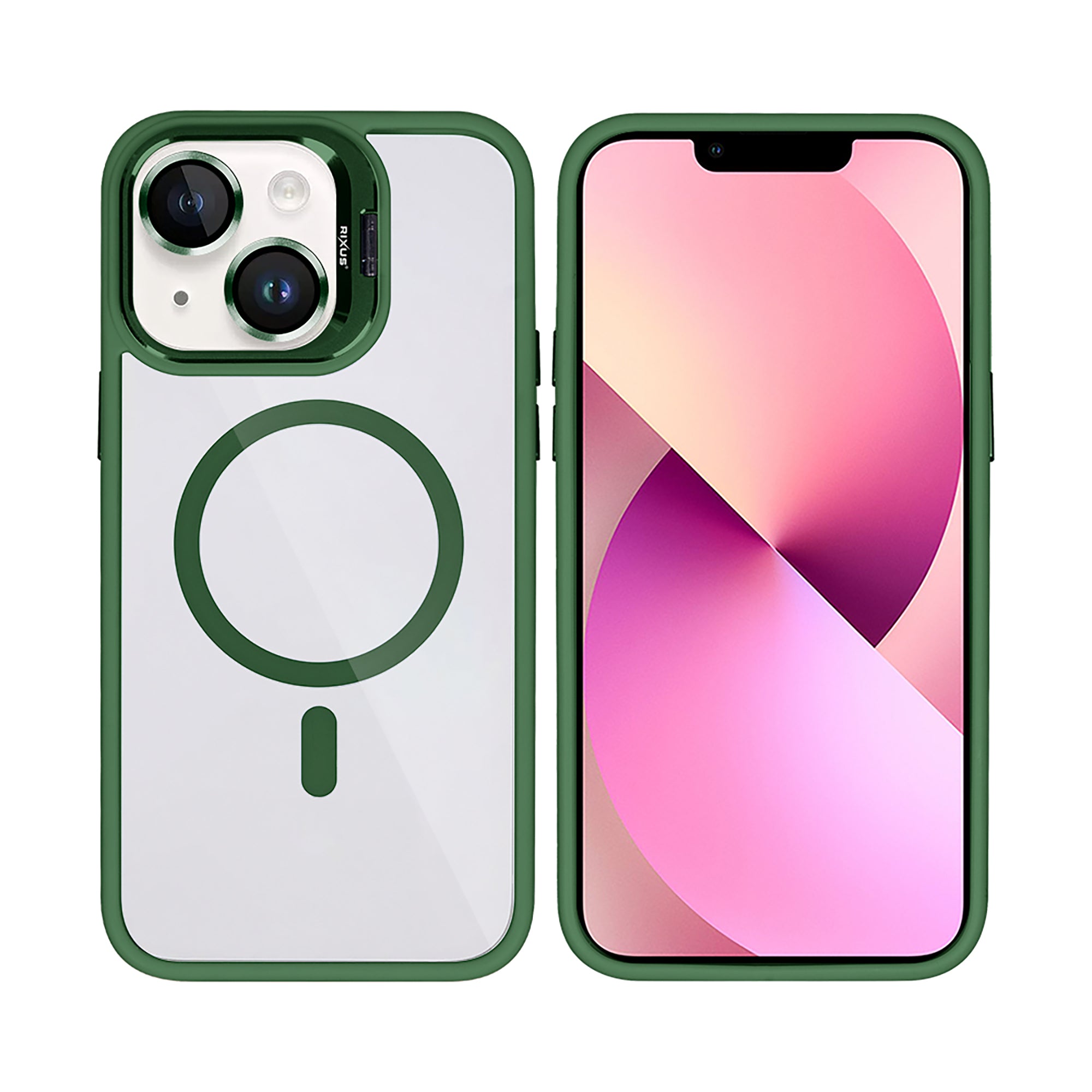 Rixus Classic 03 Hülle mit MagSafe kompatibel für Apple iPhone 13 Dark Green – Bild 3