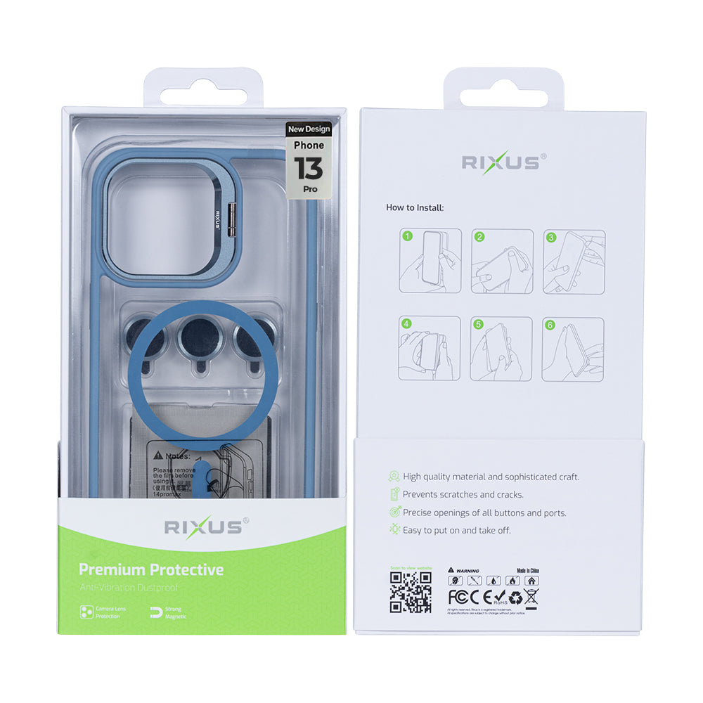Rixus Classic 03 Hülle mit MagSafe kompatibel für Apple iPhone 13 Pro Light Blue – Bild 5