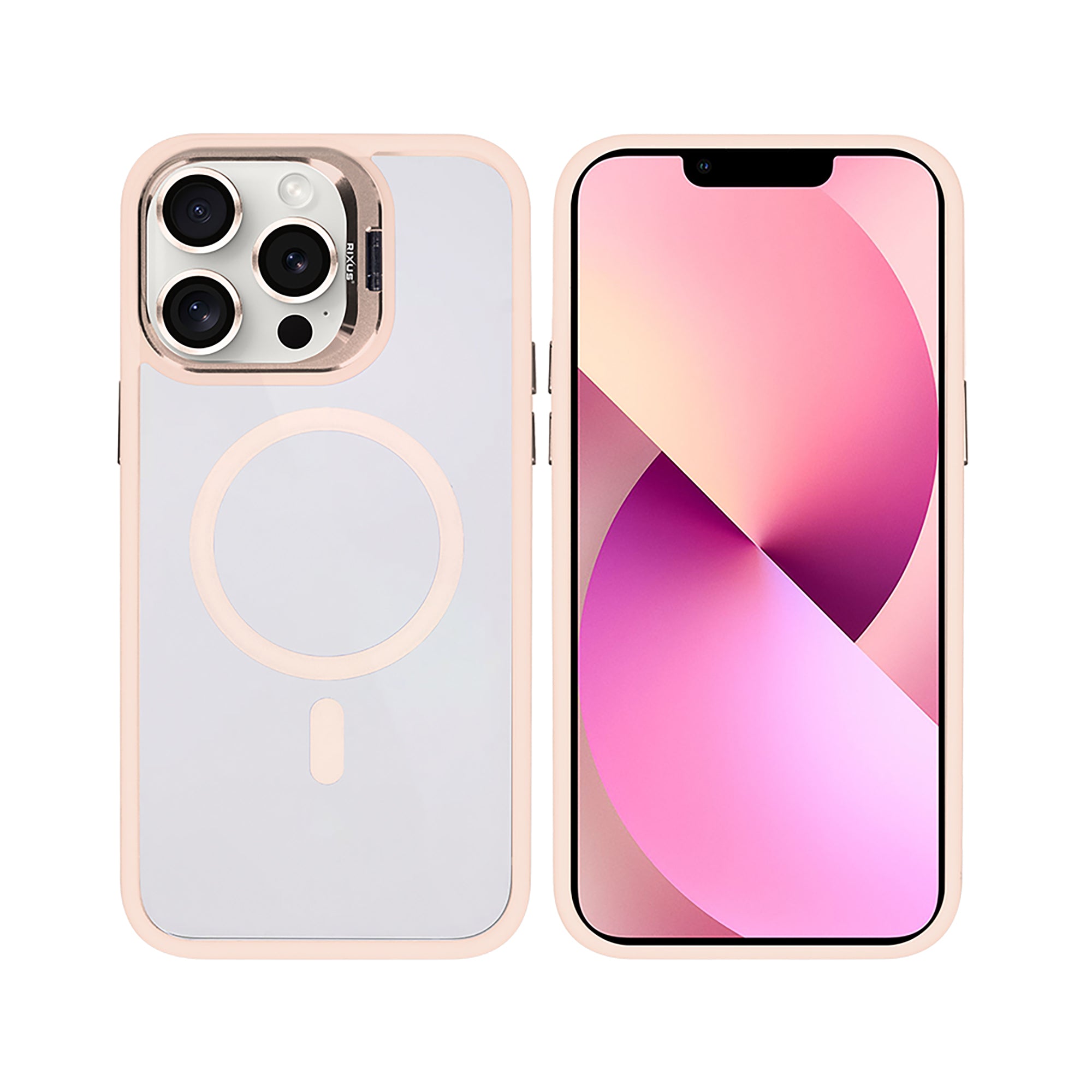 Rixus Classic 03 Hülle mit MagSafe kompatibel für Apple iPhone 13 Pro Light Pink – Bild 3