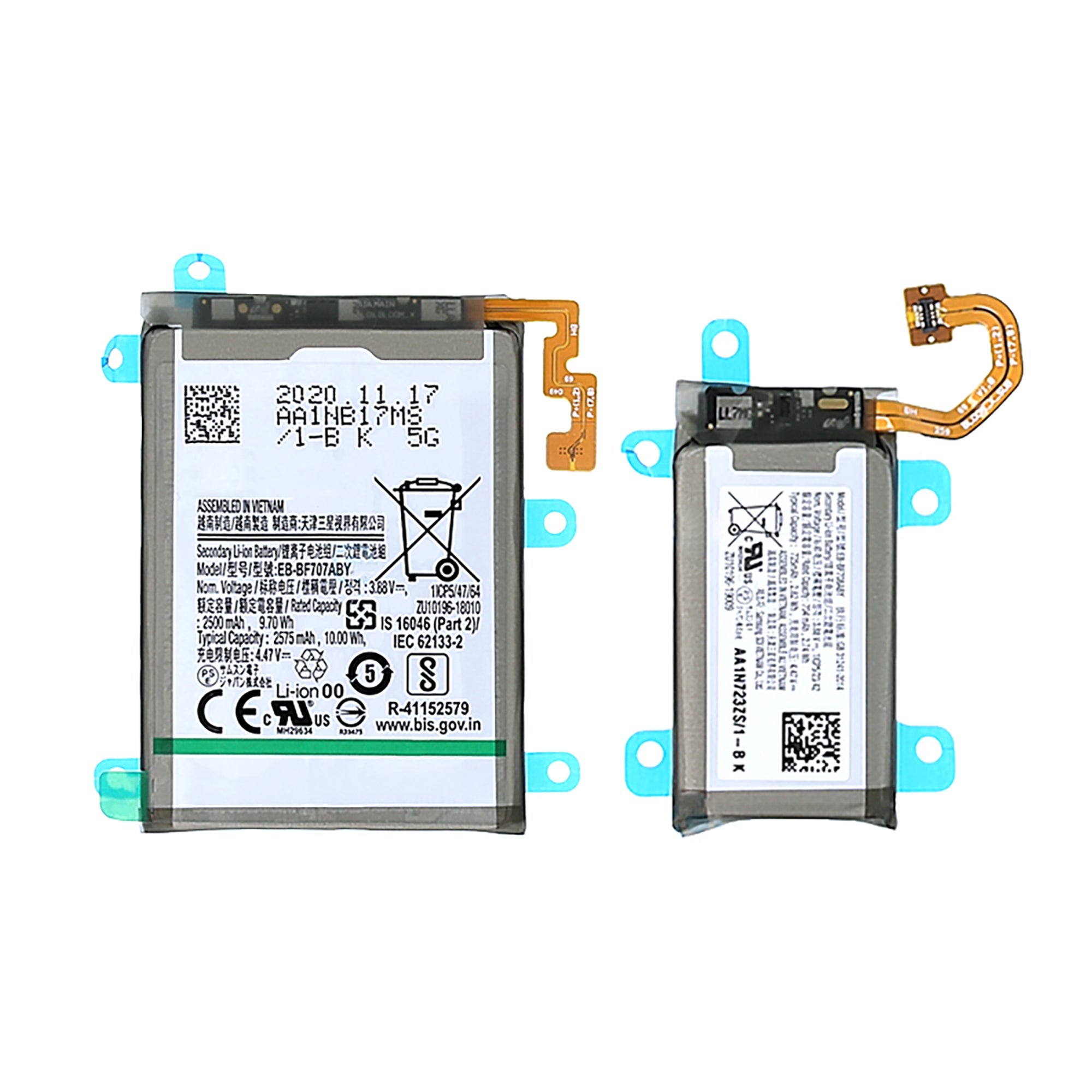 Samsung Galaxy Z Flip 5G F707B Main und Sub Akku Set EB-BF707ABY OEM