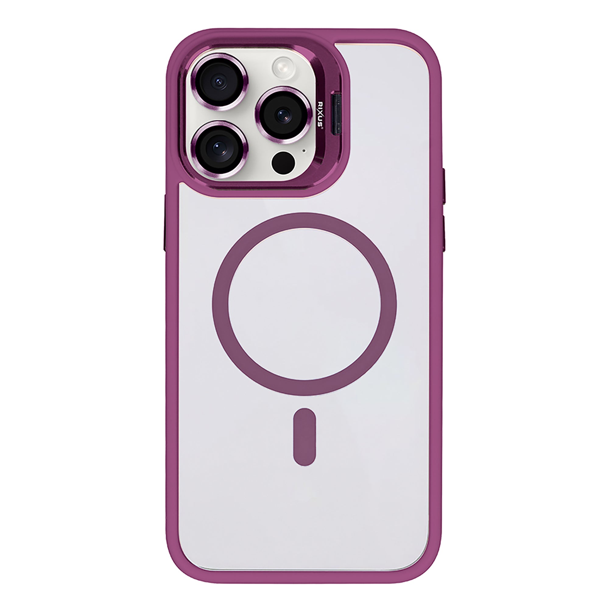 Rixus Classic 03 Hülle mit MagSafe kompatibel für Apple iPhone 13 Pro Max Dark Pink