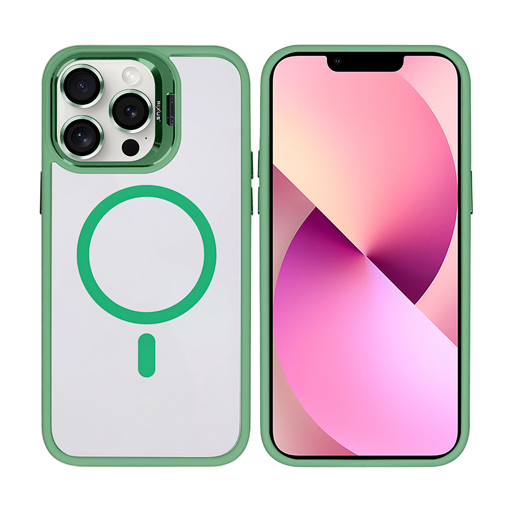 Rixus Classic 03 Hülle mit MagSafe kompatibel für Apple iPhone 13 Pro Max Light Green – Bild 3