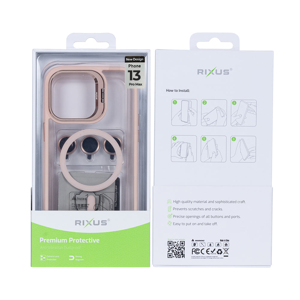 Rixus Classic 03 Hülle mit MagSafe kompatibel für Apple iPhone 13 Pro Max Light Pink – Bild 5