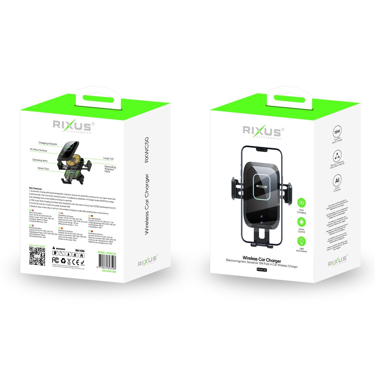 Rixus RXWC50 Wireless Car Charger – Bild 3