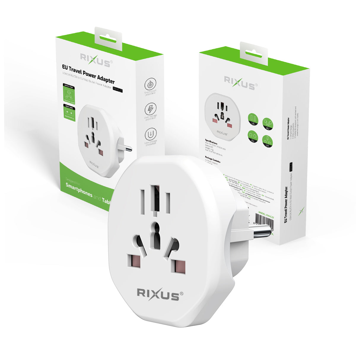Rixus RXHC27 EU Travel Netzteil White – Bild 5