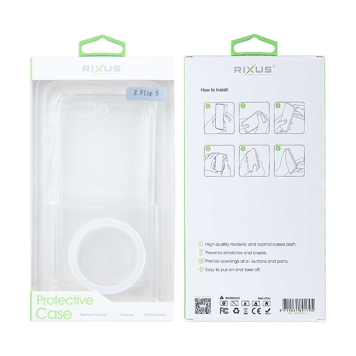 Rixus Clear Hülle mit MagSafe kompatibel für Samsung Galaxy Z Flip5 – Bild 6