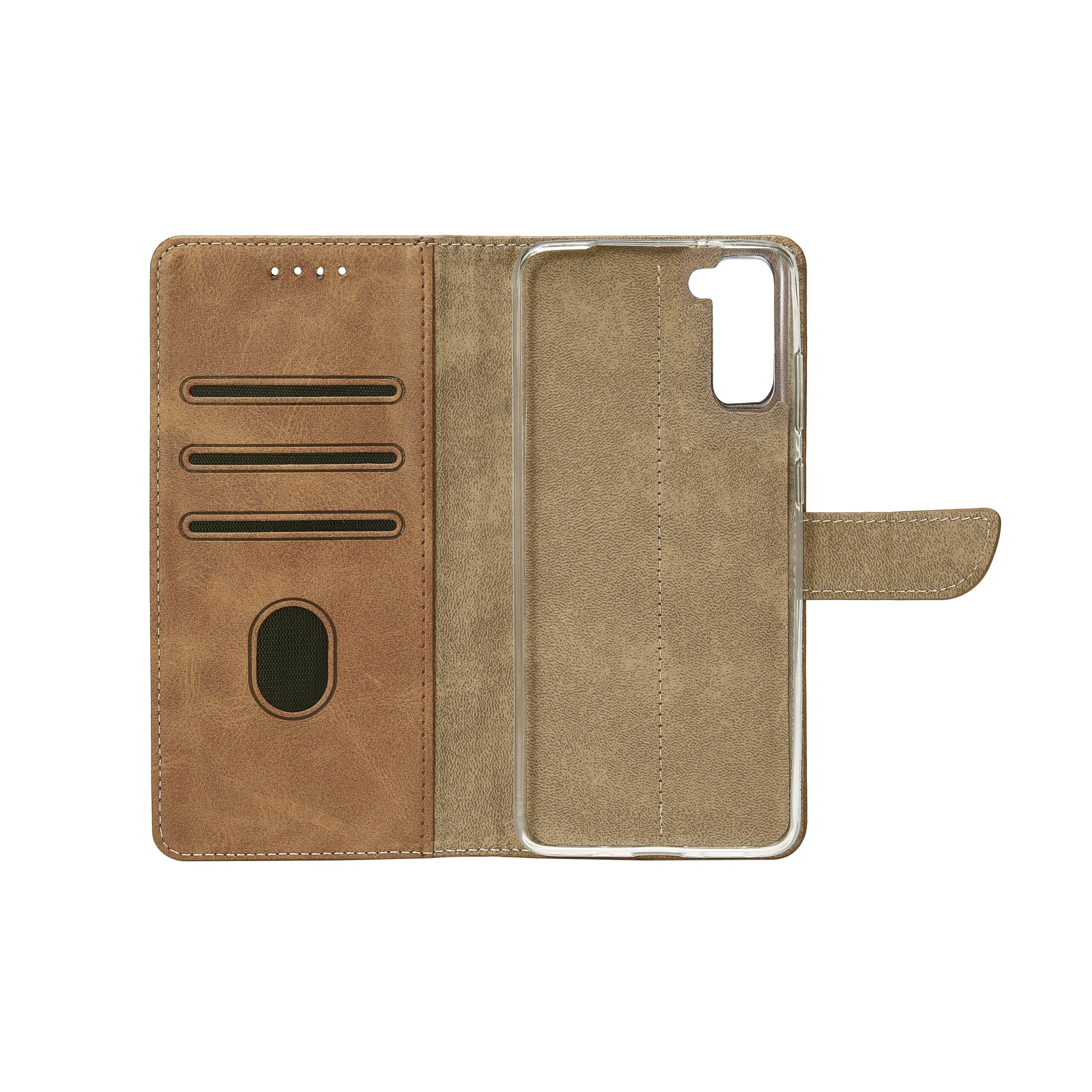Rixus Buchhülle für Samsung Galaxy S21 Light Brown – Bild 5