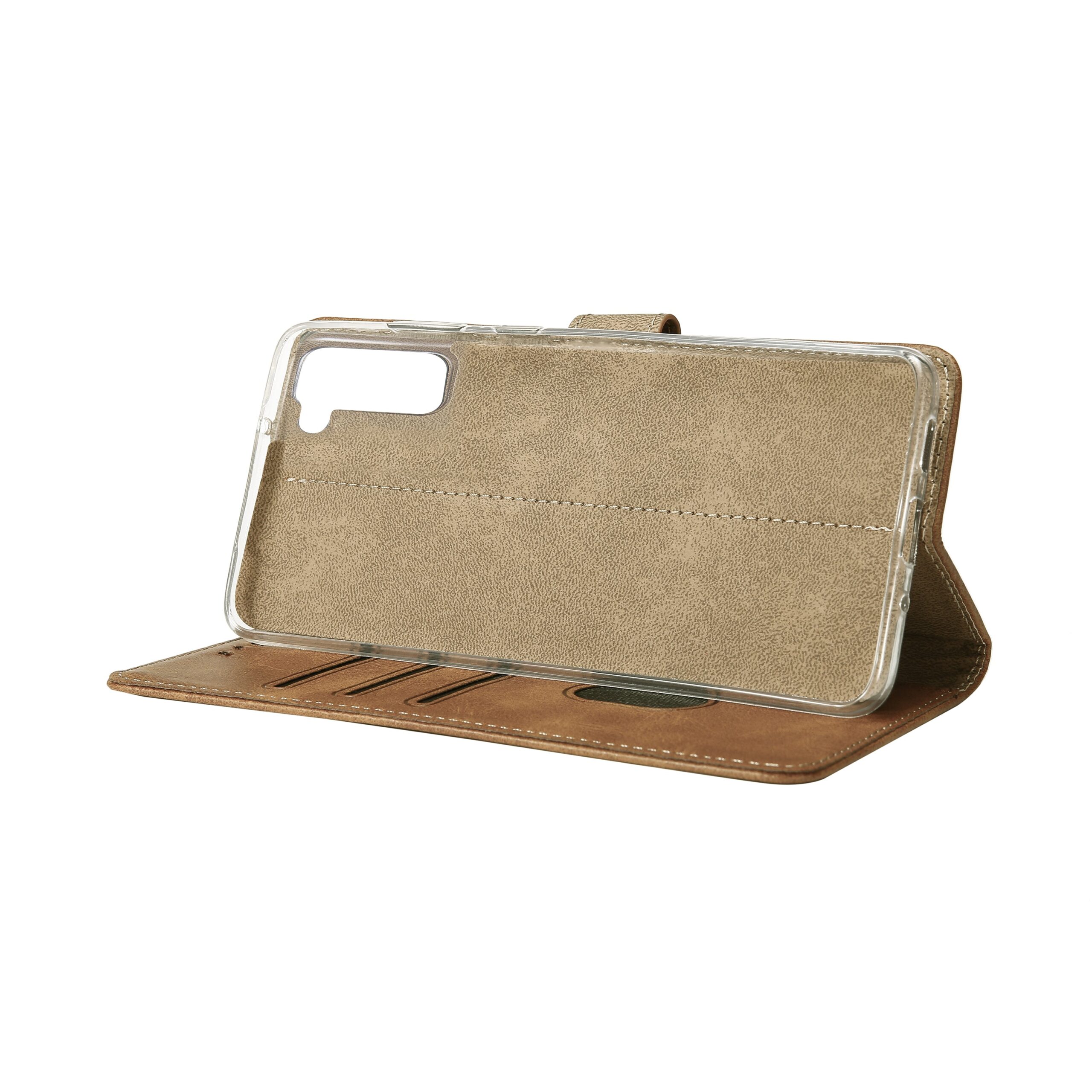 Rixus Buchhülle für Samsung Galaxy S21 Light Brown – Bild 6