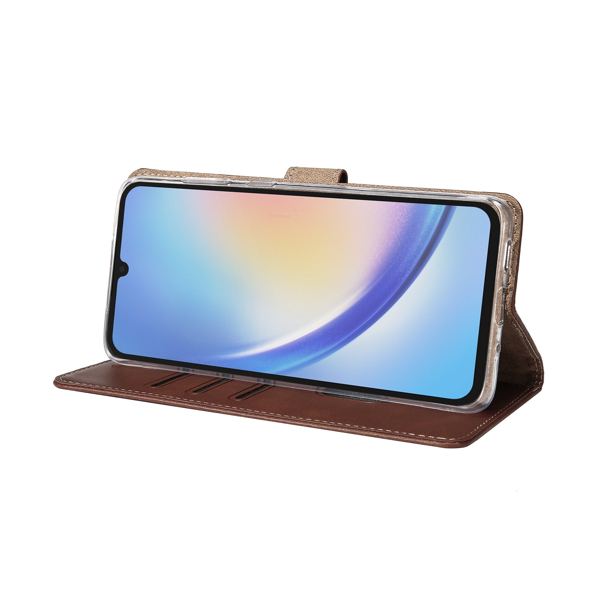 Rixus Buchhülle für Samsung Galaxy A34 5G Brown – Bild 6