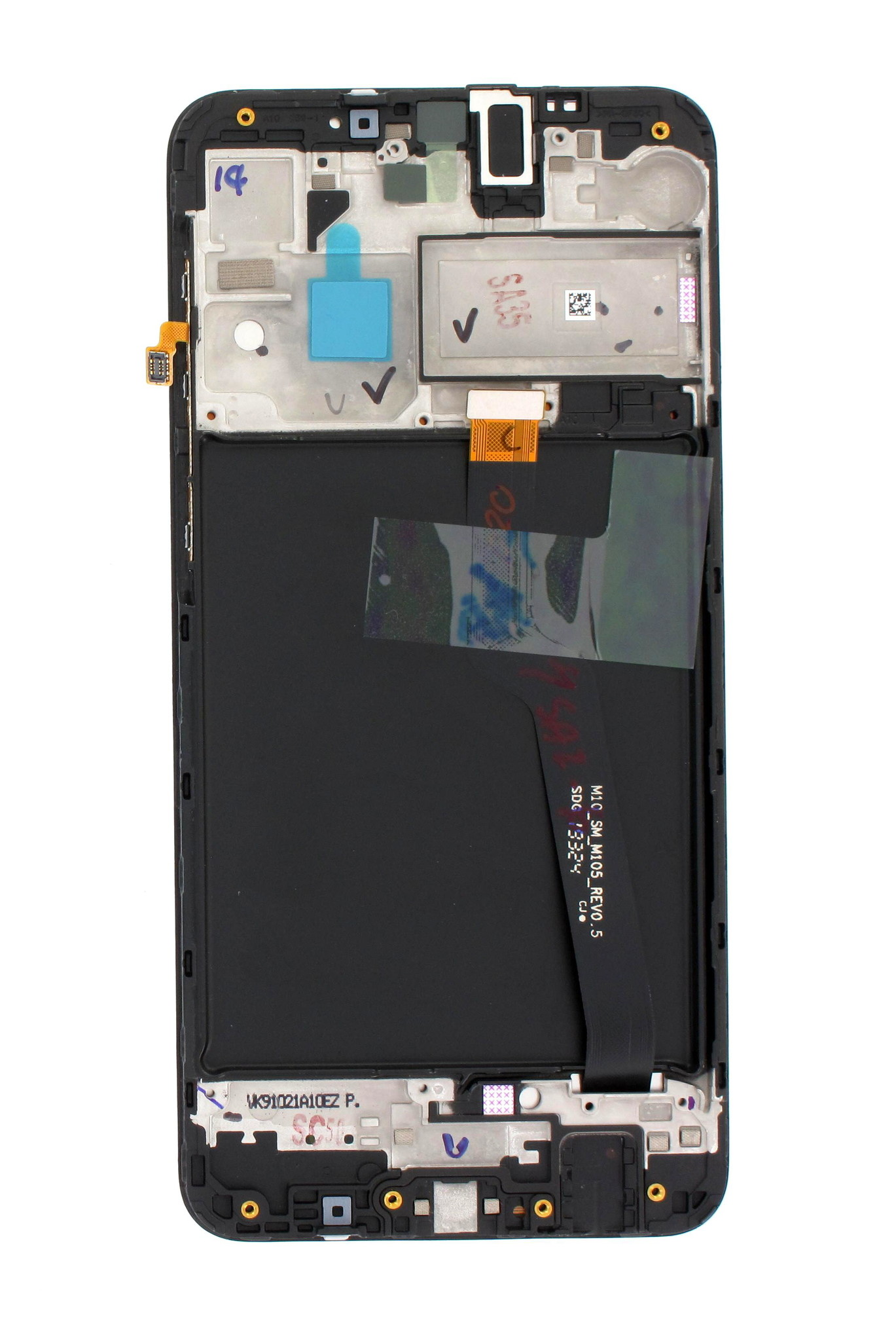 Samsung Galaxy A10 A105F (Non-EU) Display und Touchscreen-Digitizer mit Rahmen Black Service Pack – Bild 2