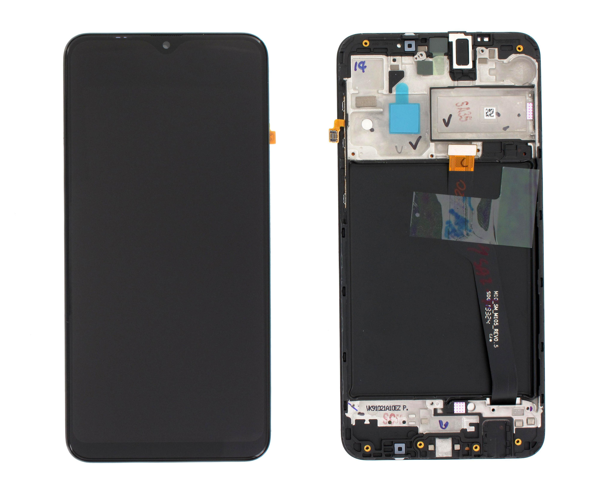 Samsung Galaxy A10 A105F (Non-EU) Display und Touchscreen-Digitizer mit Rahmen Black Service Pack – Bild 3