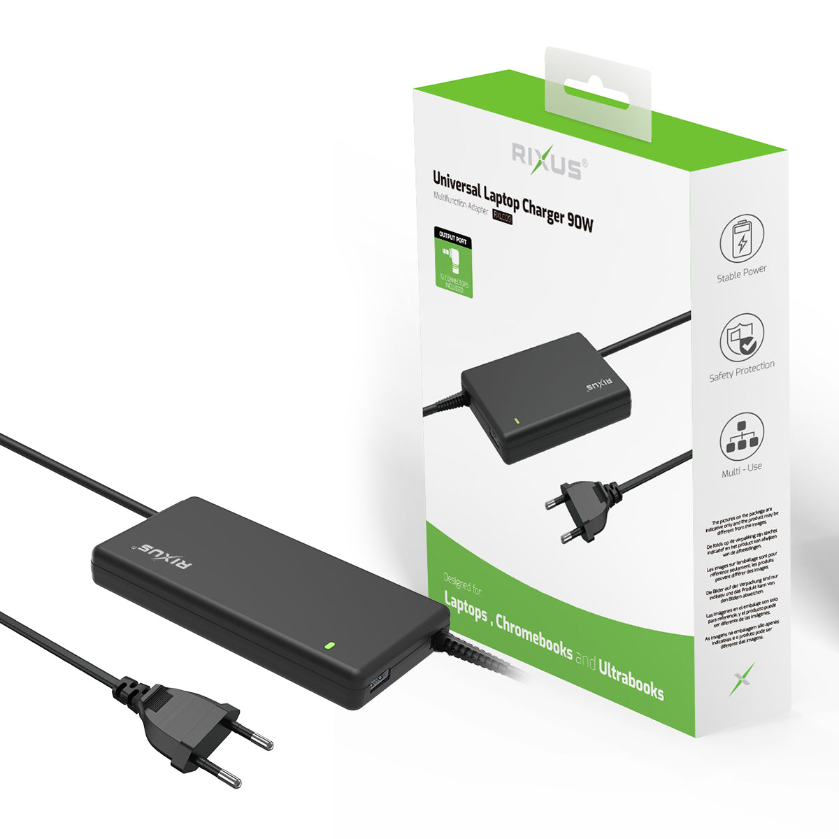 Rixus RXLC09 Universal Ac Laptop Power Charger Ersatz 90W Black – Bild 4