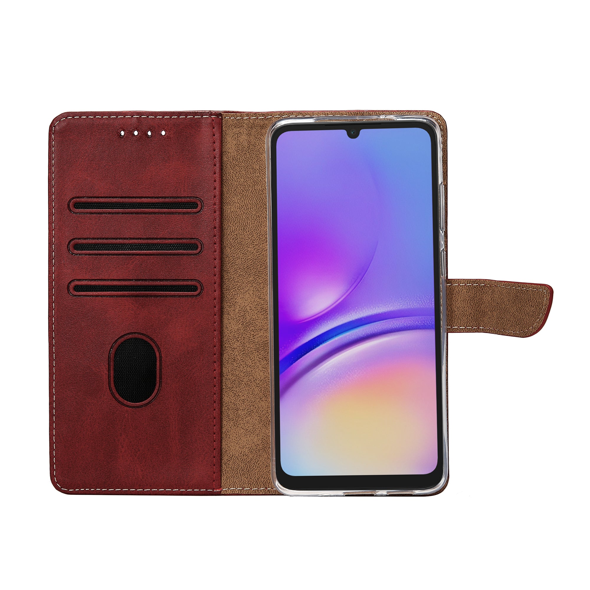 Rixus Buchhülle für Samsung Galaxy A05 Dark Red – Bild 5
