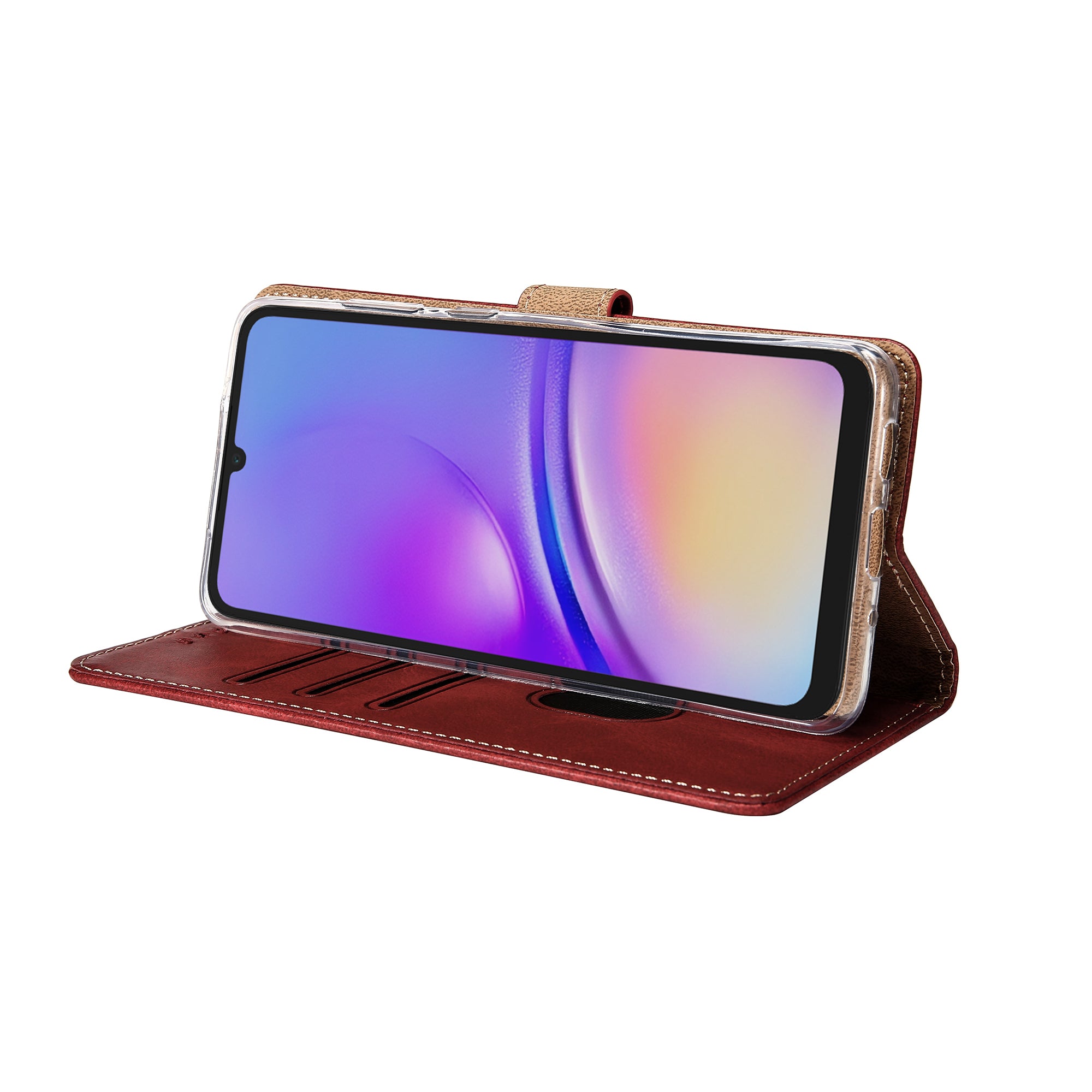 Rixus Buchhülle für Samsung Galaxy A05 Dark Red – Bild 6