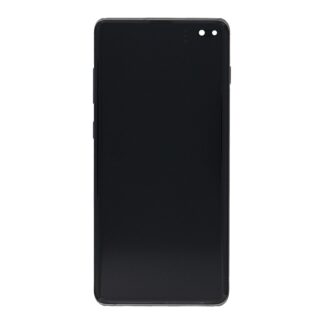Samsung Galaxy S10 Plus G975F Display und Touchscreen-Digitizer mit Rahmen Prism Black Service Pack