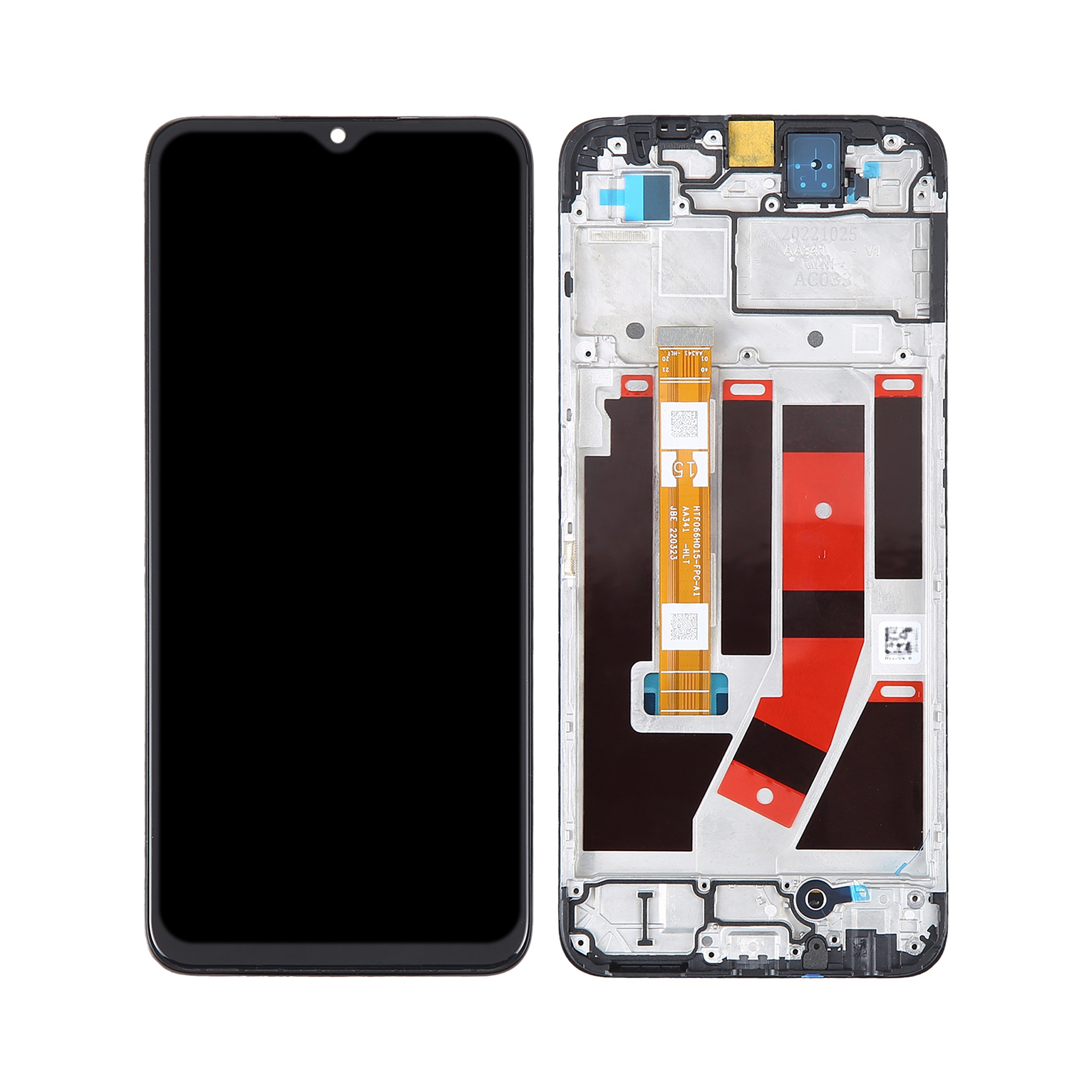 OEM Display für Oppo A77 4G, A57S, OnePlus Nord N20 SE mit Rahmen Schwarz – Bild 4