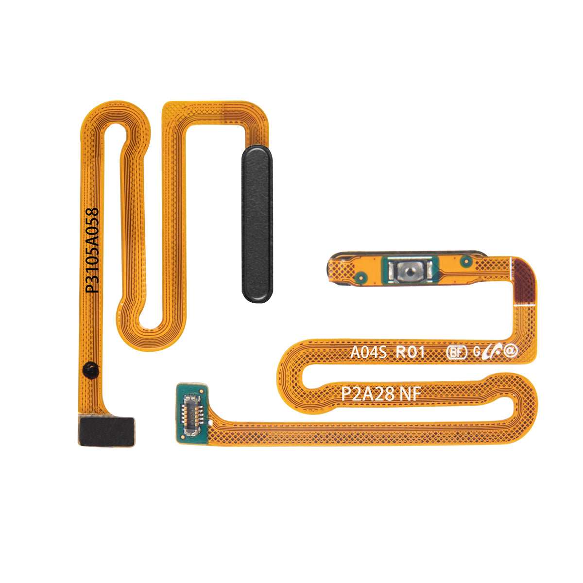 Samsung Galaxy A04s A047F Fingerabdrucksensor-Flex mit Powerbutton Black OEM – Bild 2