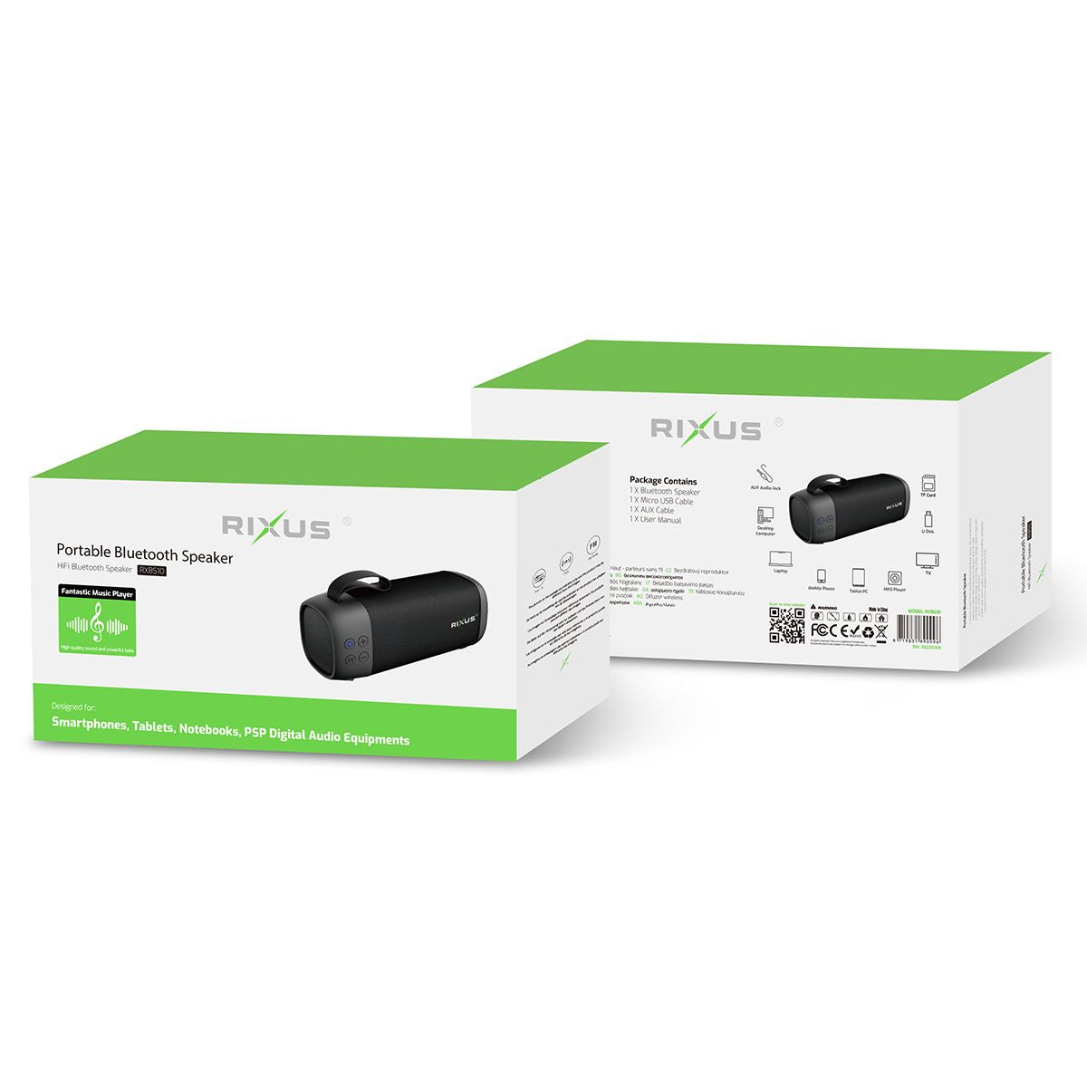 Rixus RXBS10 Portable Bluetooth Lautsprecher Black – Bild 3
