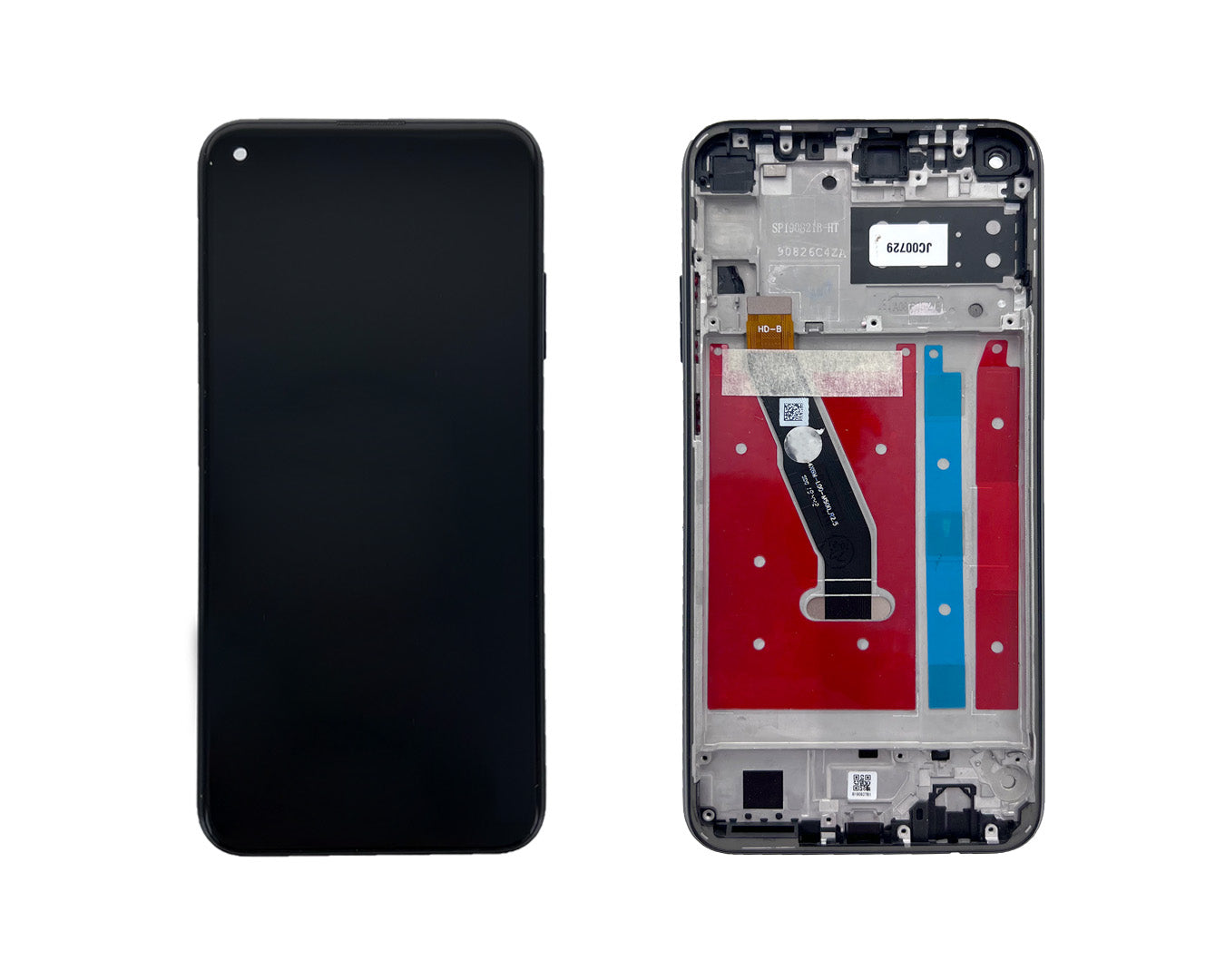 Huawei P40 Lite E Display und Touchscreen-Digitizer mit Rahmen Midnight Black OEM – Bild 4