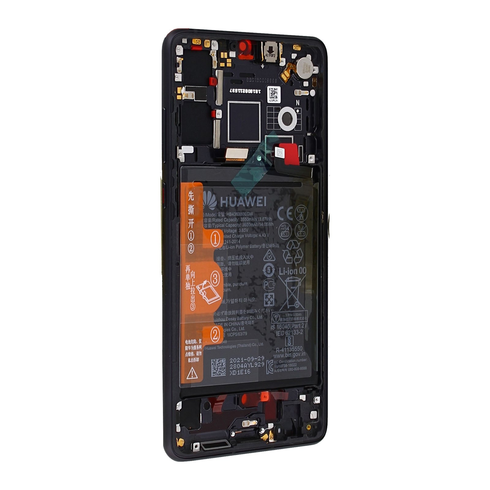 Huawei P30 neu Version Display und Touchscreen-Digitizer mit Rahmen Black Service Pack – Bild 4