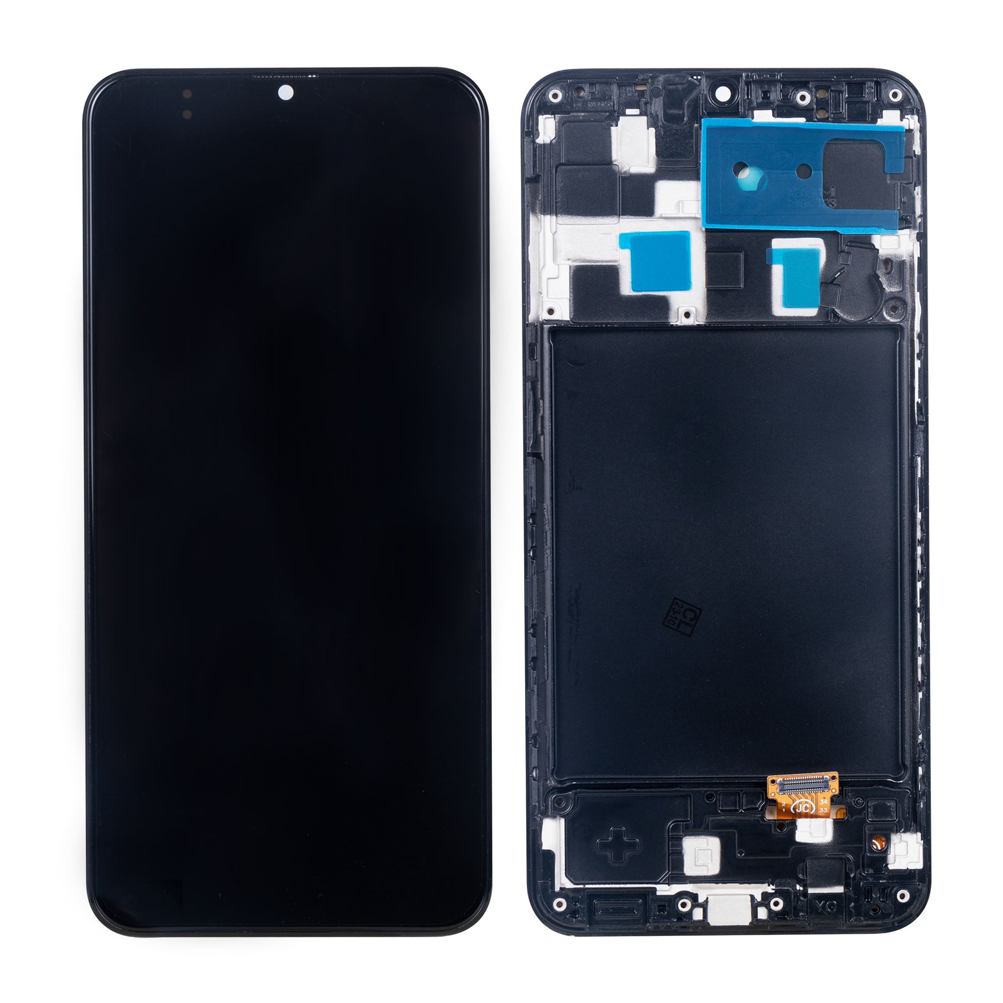 Samsung Galaxy A20 A205F Display und Touchscreen-Digitizer mit Rahmen Black Soft-OLED – Bild 3
