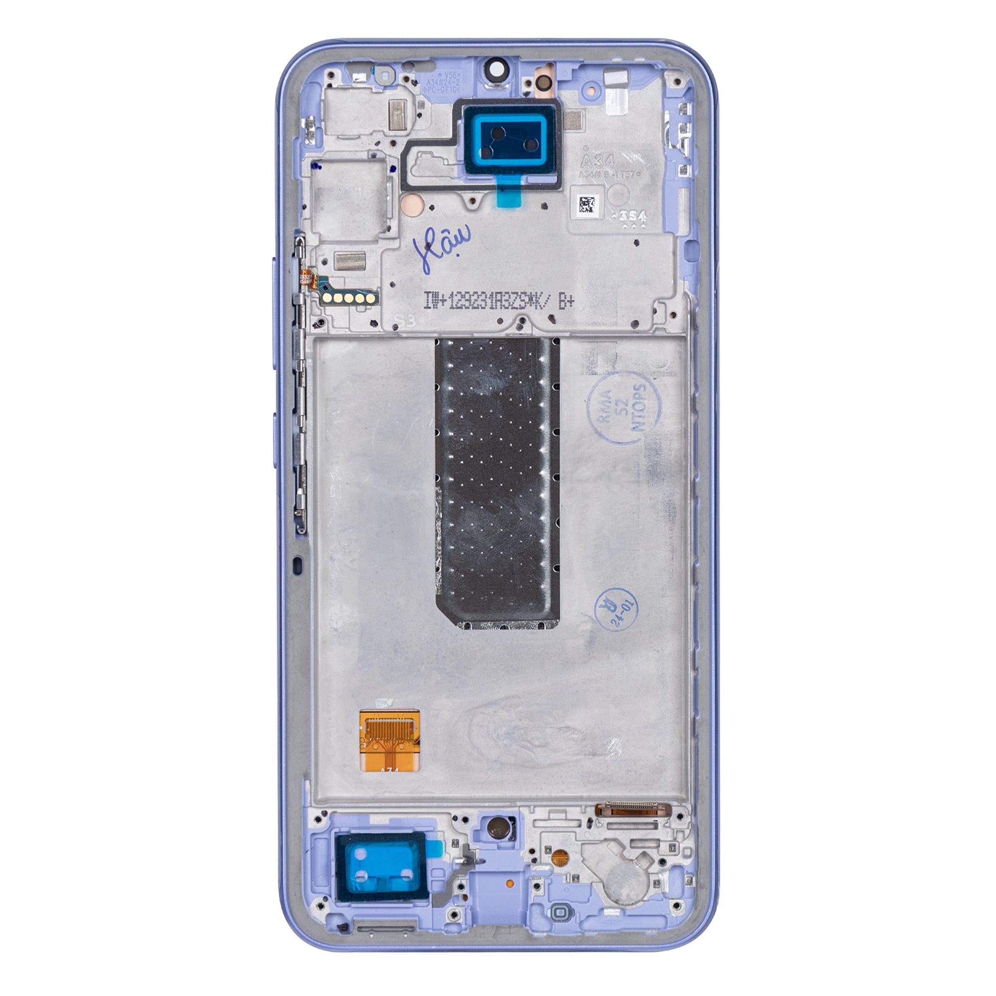 Samsung Galaxy A34 5G A346B Display und Touchscreen-Digitizer mit Rahmen Violet Soft-OLED – Bild 2