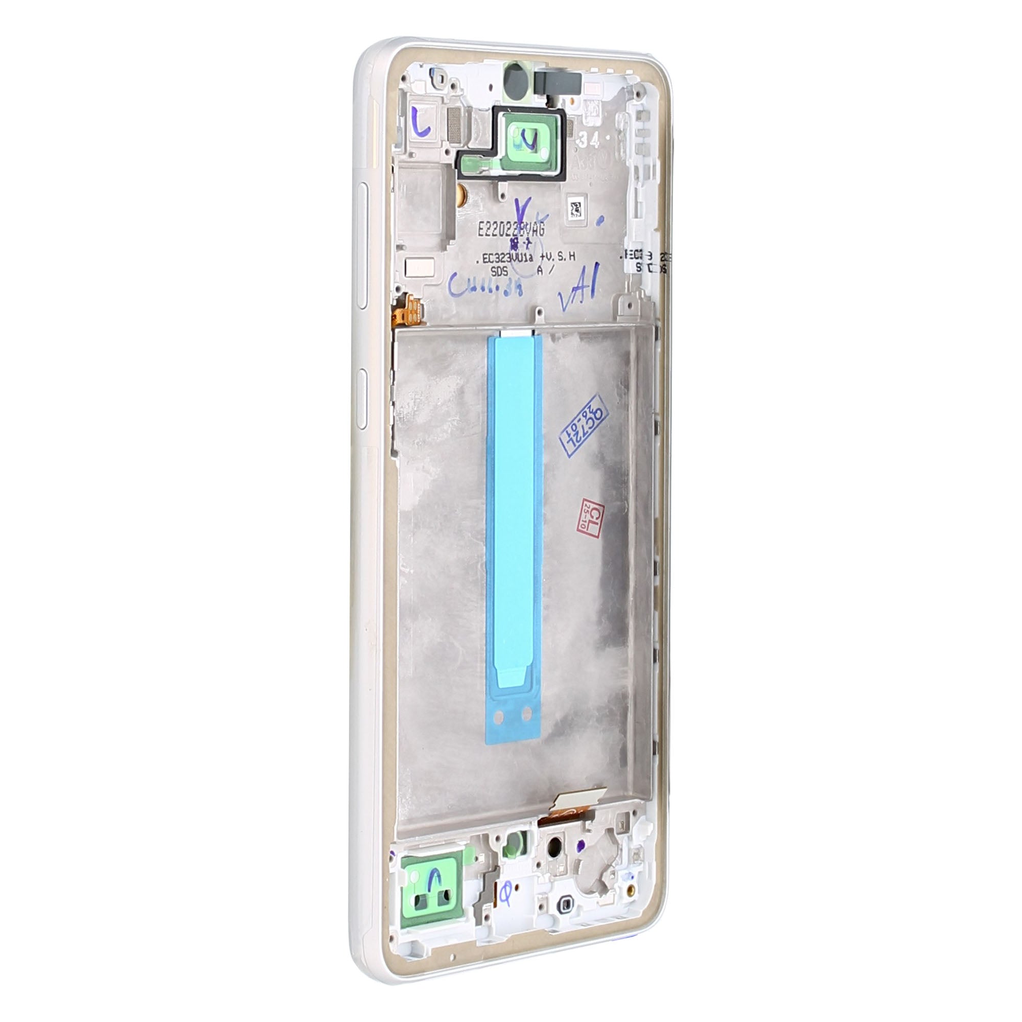 Samsung Galaxy A33 5G A336B Display und Touchscreen-Digitizer mit Rahmen Awesome White Soft-OLED – Bild 5