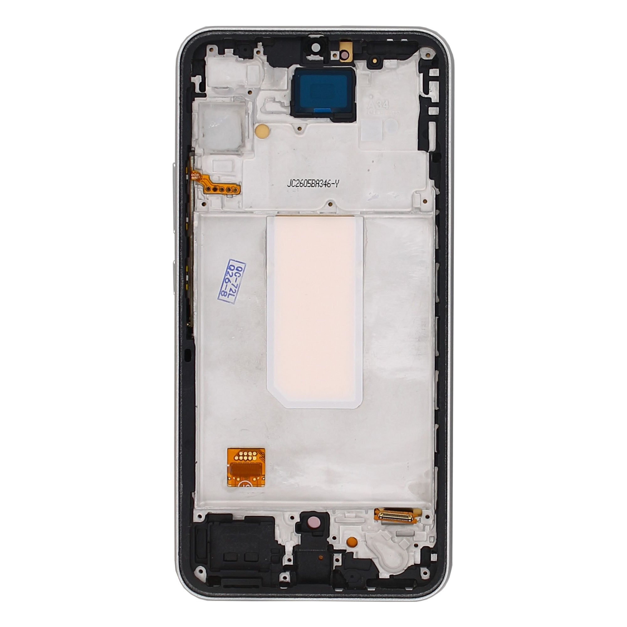 Samsung Galaxy A34 5G A346B Display und Touchscreen-Digitizer mit Rahmen Silver Soft-OLED – Bild 2