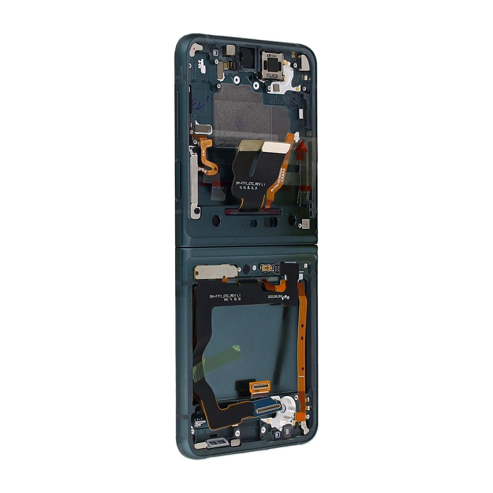 Samsung Galaxy Z Flip3 5G Main F711B Original Service Pack Display Rahmen Gruen – Bild 4