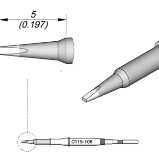 JBC C115108 Cartridge Chisel 0.6x0.3