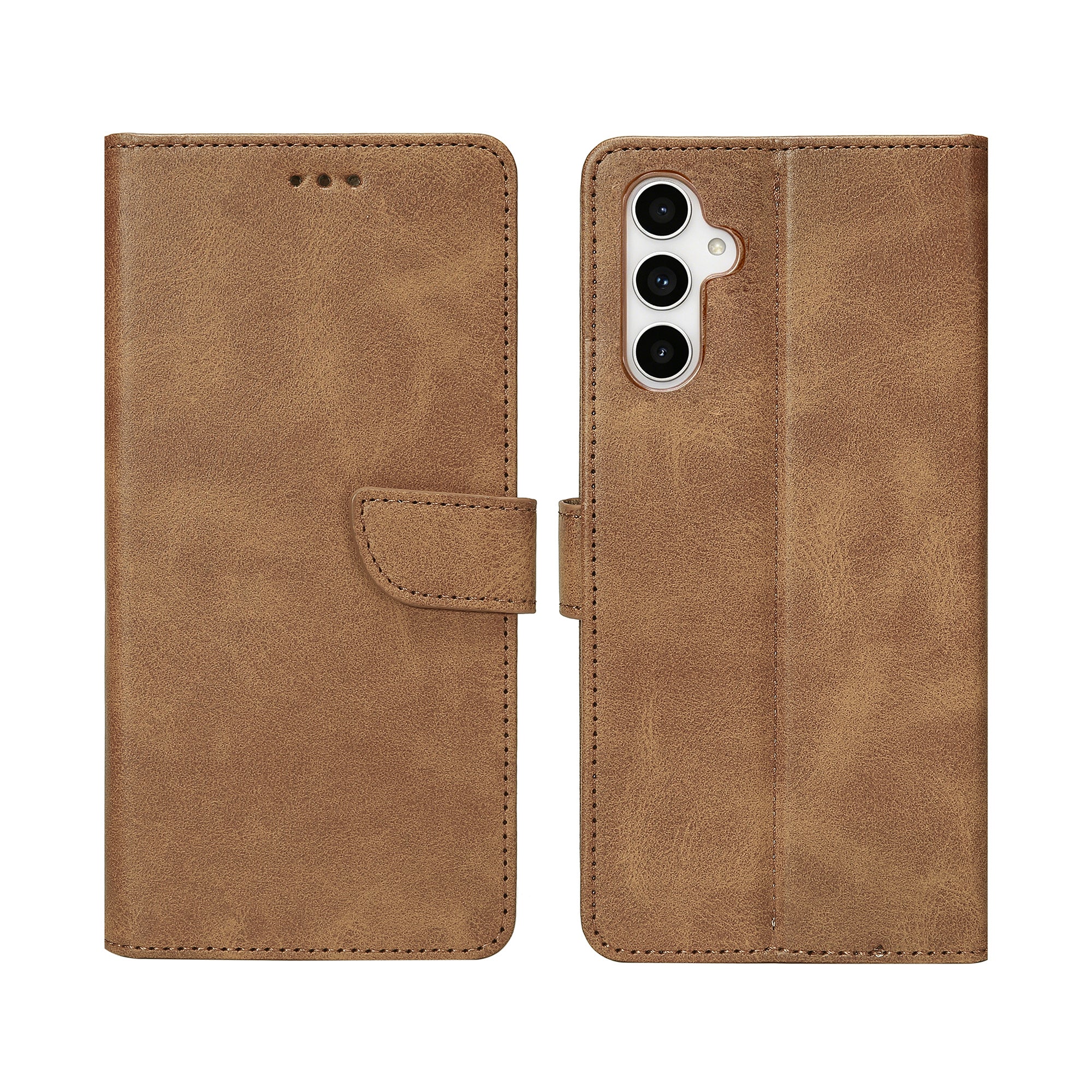 Rixus Buchhülle für Samsung Galaxy A54 5G Light Brown – Bild 3