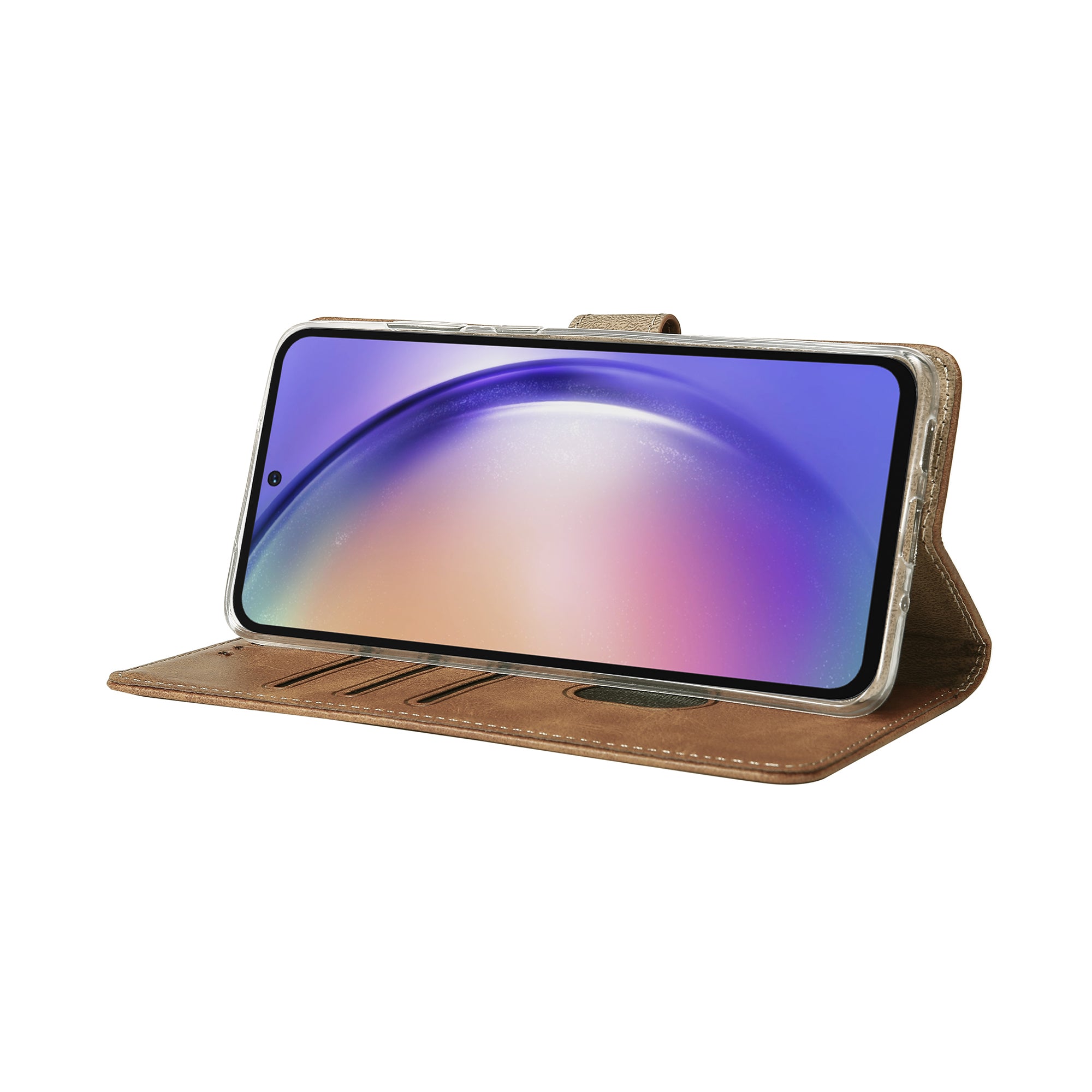 Rixus Buchhülle für Samsung Galaxy A54 5G Light Brown – Bild 6