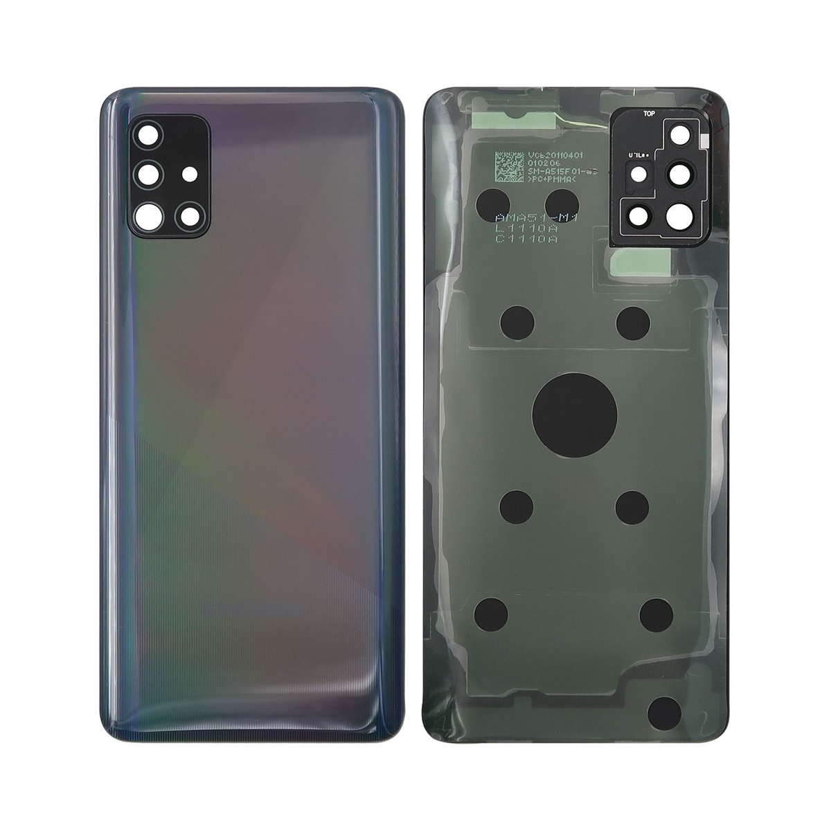 Samsung Galaxy A51 A515F Akkudeckel mit Linse Prism Crush Black OEM – Bild 3
