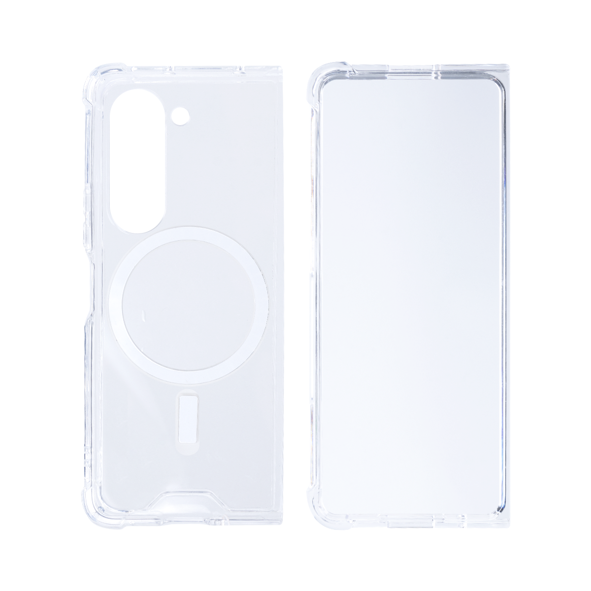 Rixus Magnetic Clear Hülle TPU für Samsung Galaxy Z Fold5 White