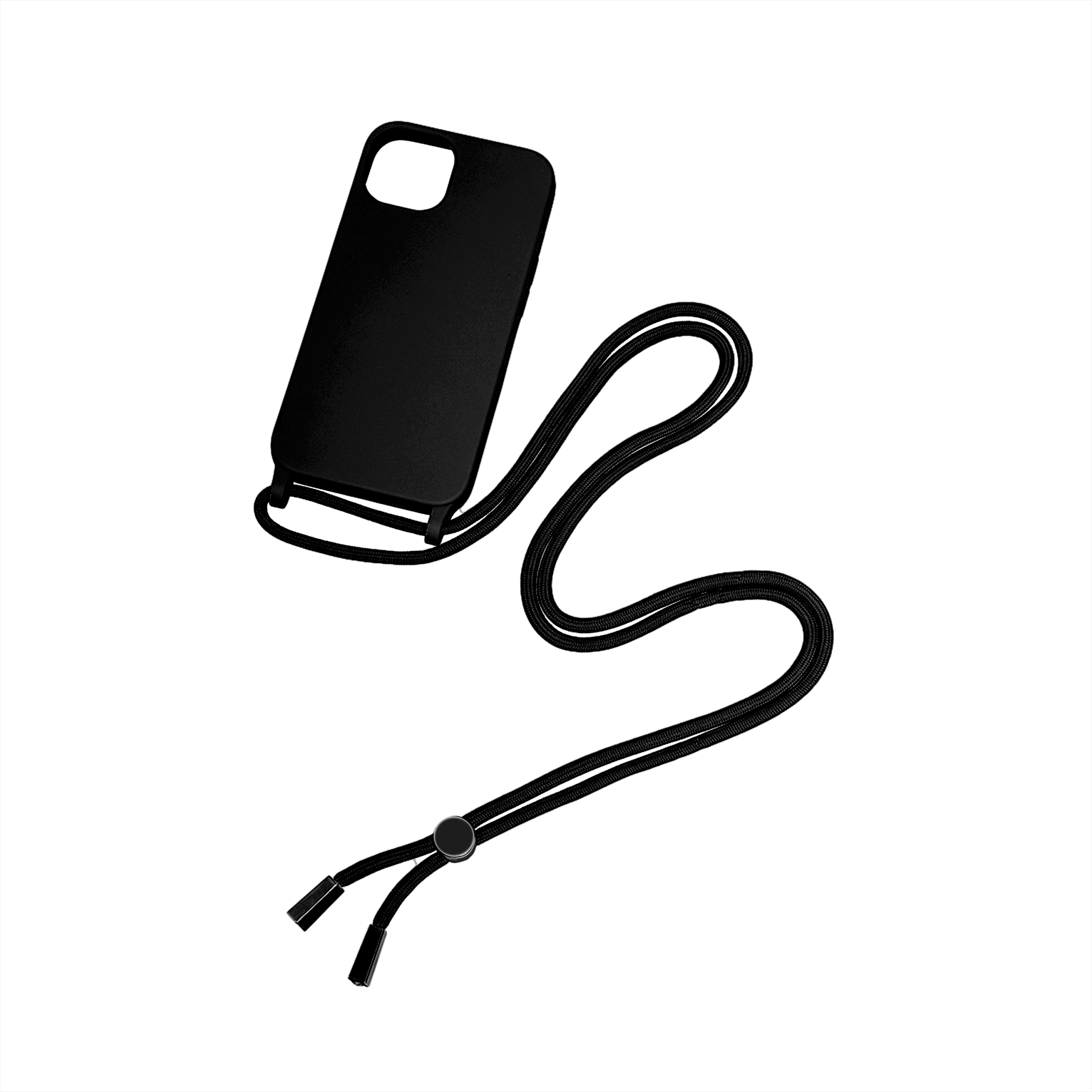 Rixus TPU Necklace Cord Abdeckung für Apple iPhone 15 Black