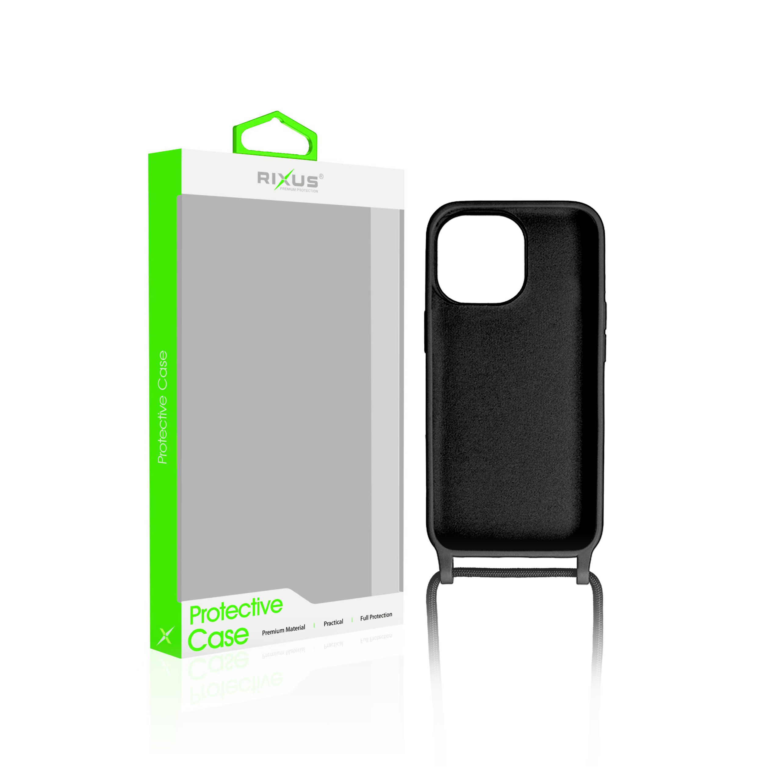 Rixus TPU Necklace Cord Abdeckung für Apple iPhone 15 Black – Bild 6