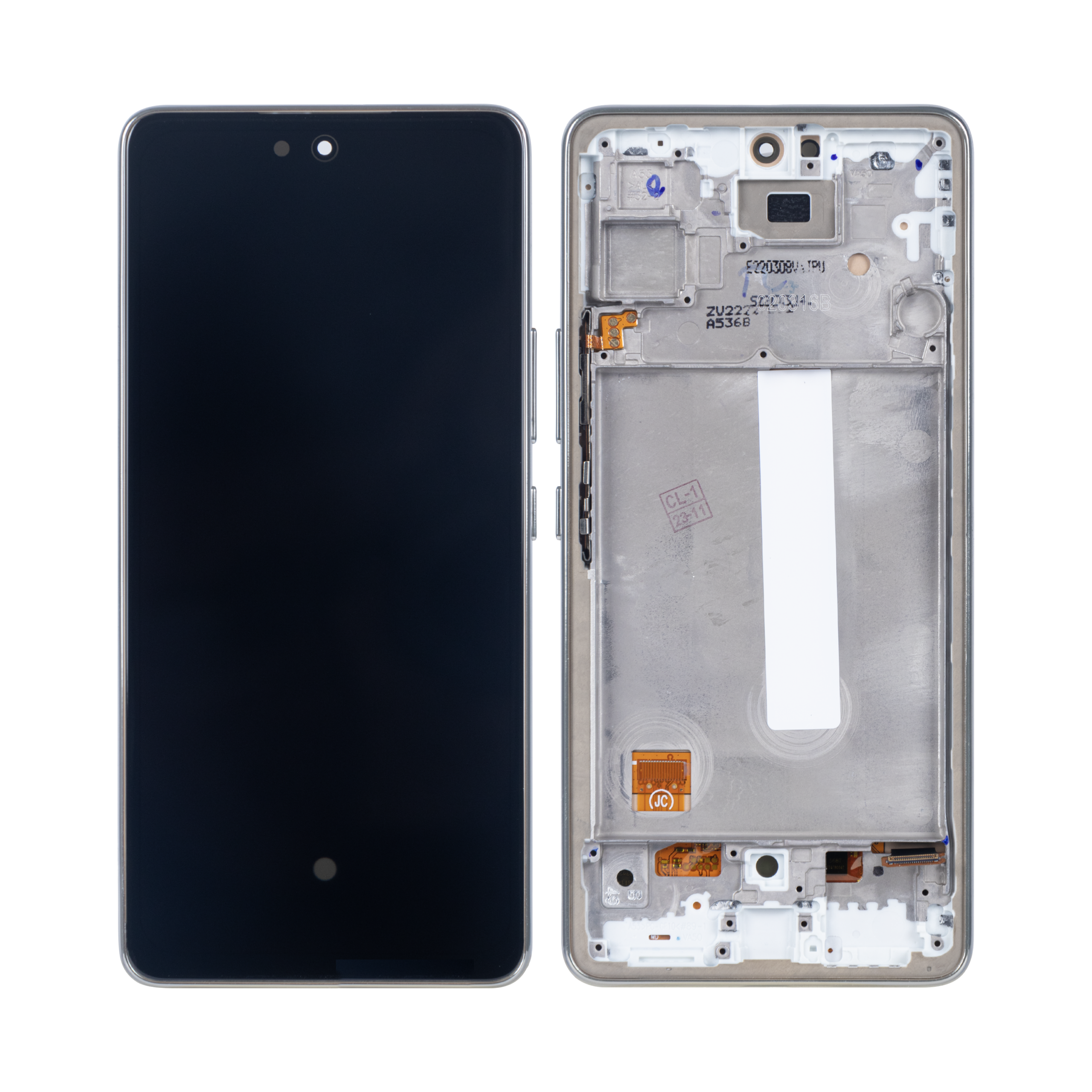 Samsung Galaxy A53 5G A536B Display und Touchscreen-Digitizer mit Rahmen White Soft-OLED – Bild 3