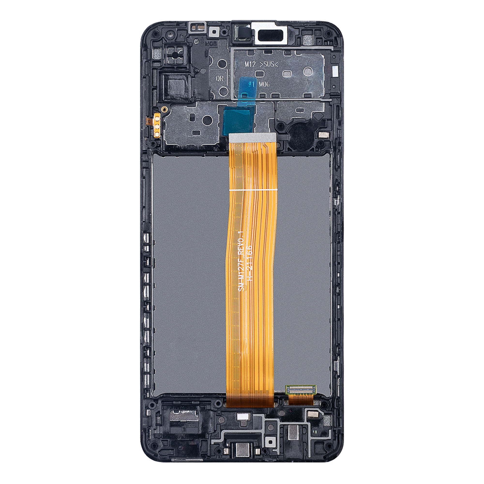 Samsung Galaxy M12 M127F Display und Touchscreen-Digitizer mit Rahmen Black Soft-OLED – Bild 2