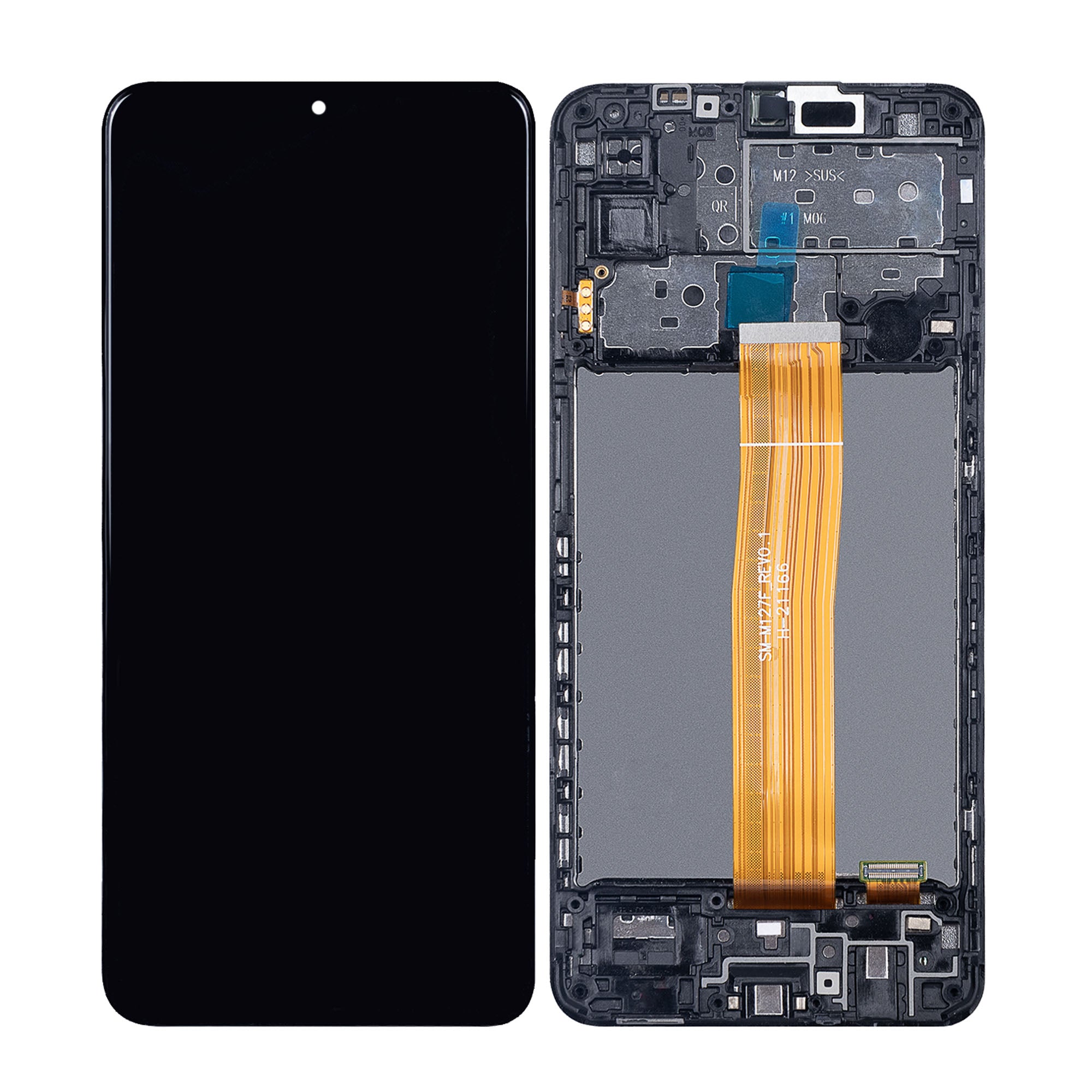 Samsung Galaxy M12 M127F Display und Touchscreen-Digitizer mit Rahmen Black Soft-OLED – Bild 3