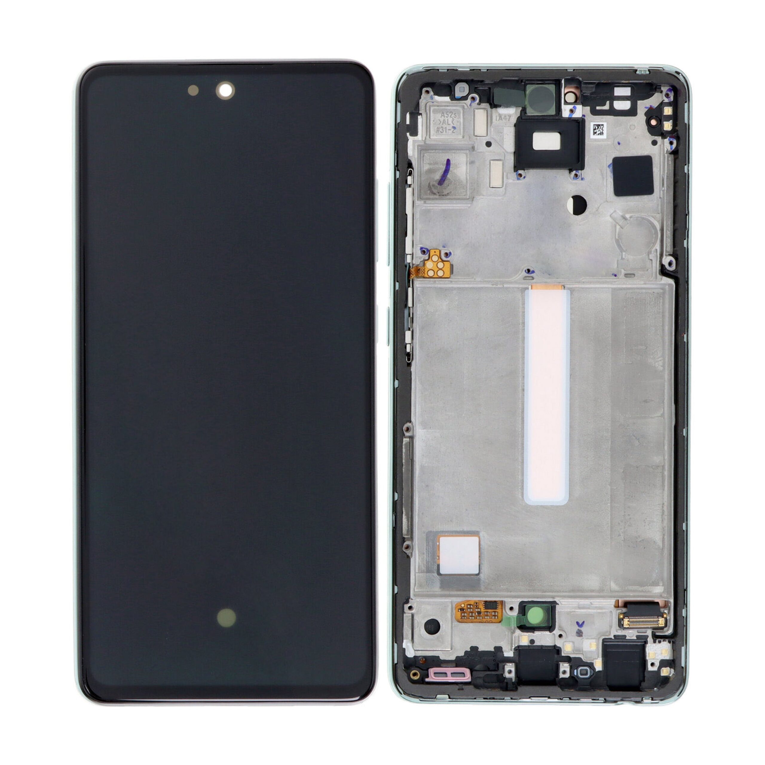 Samsung Galaxy A52 5G A526B, A52s 5G A528B Display und Touchscreen-Digitizer mit Rahmen Awesome Mint Soft-OLED – Bild 3