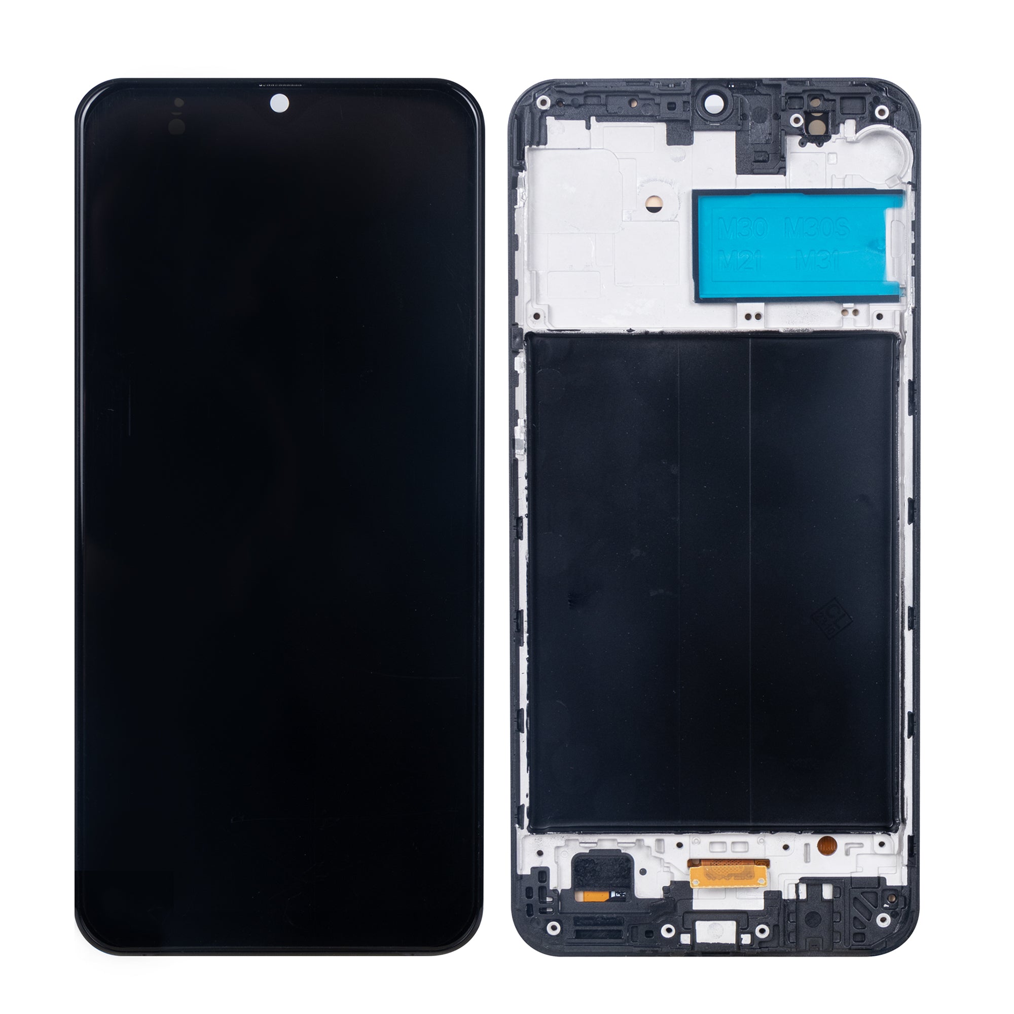 Samsung Galaxy M30 M305F, M30s M307F, M21 M215F,M31 M315F Display und Touchscreen-Digitizer mit Rahmen Black Soft-OLED – Bild 3